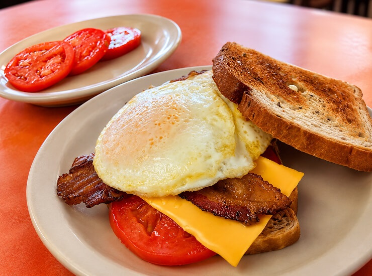 Diner breakfast traditional platter classics with bacon