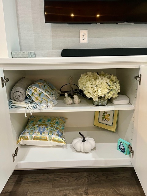 Clean and Organized Media Console Staging