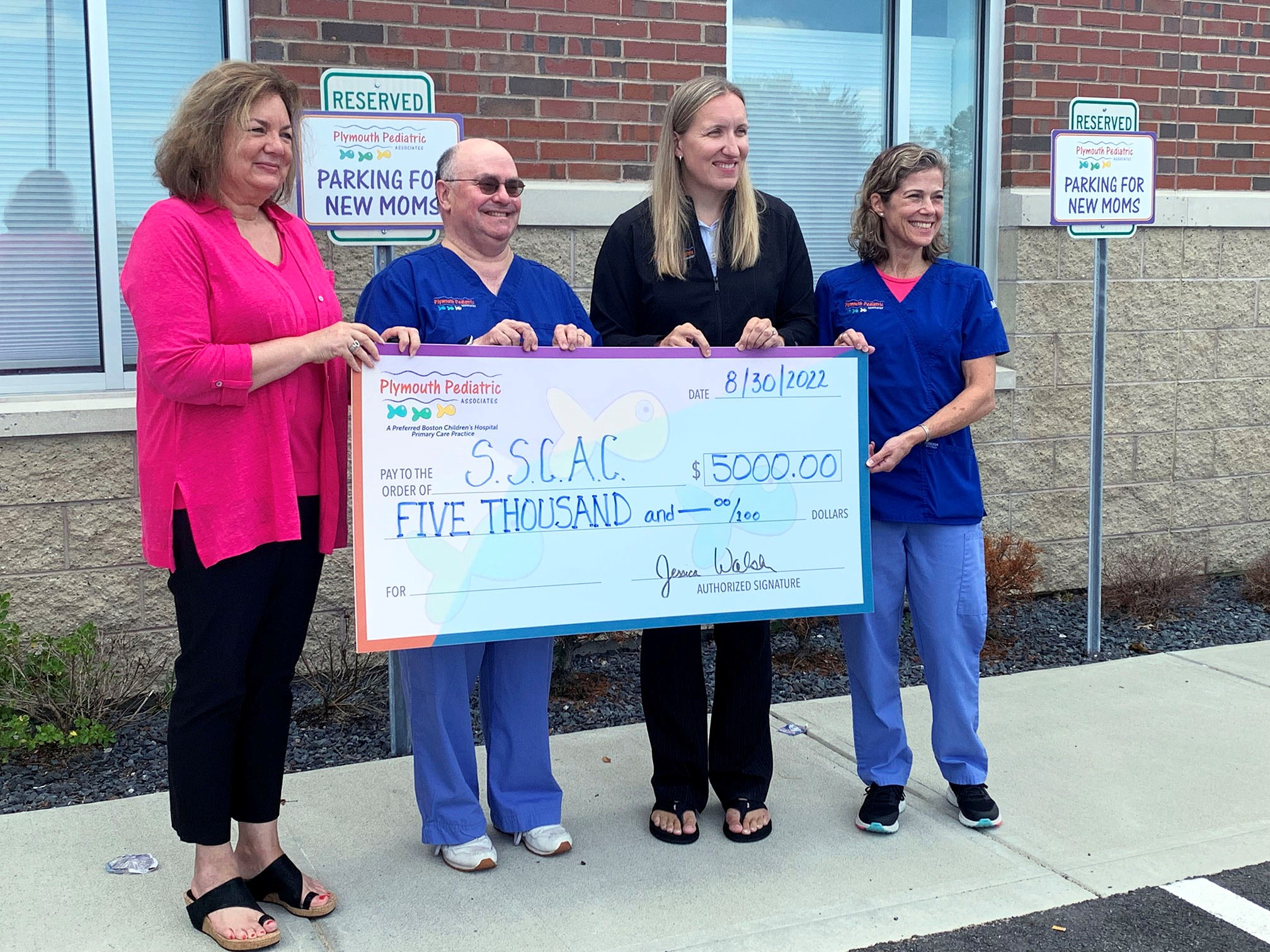 South Shore Community Action Council receive $5,000 grant from  Plymouth Pediatric Associates