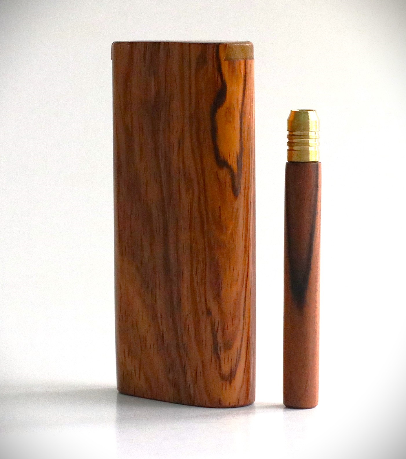 Honduras Slider Lid Dugout & One Hitter-Classy Handcrafted American Stash Box