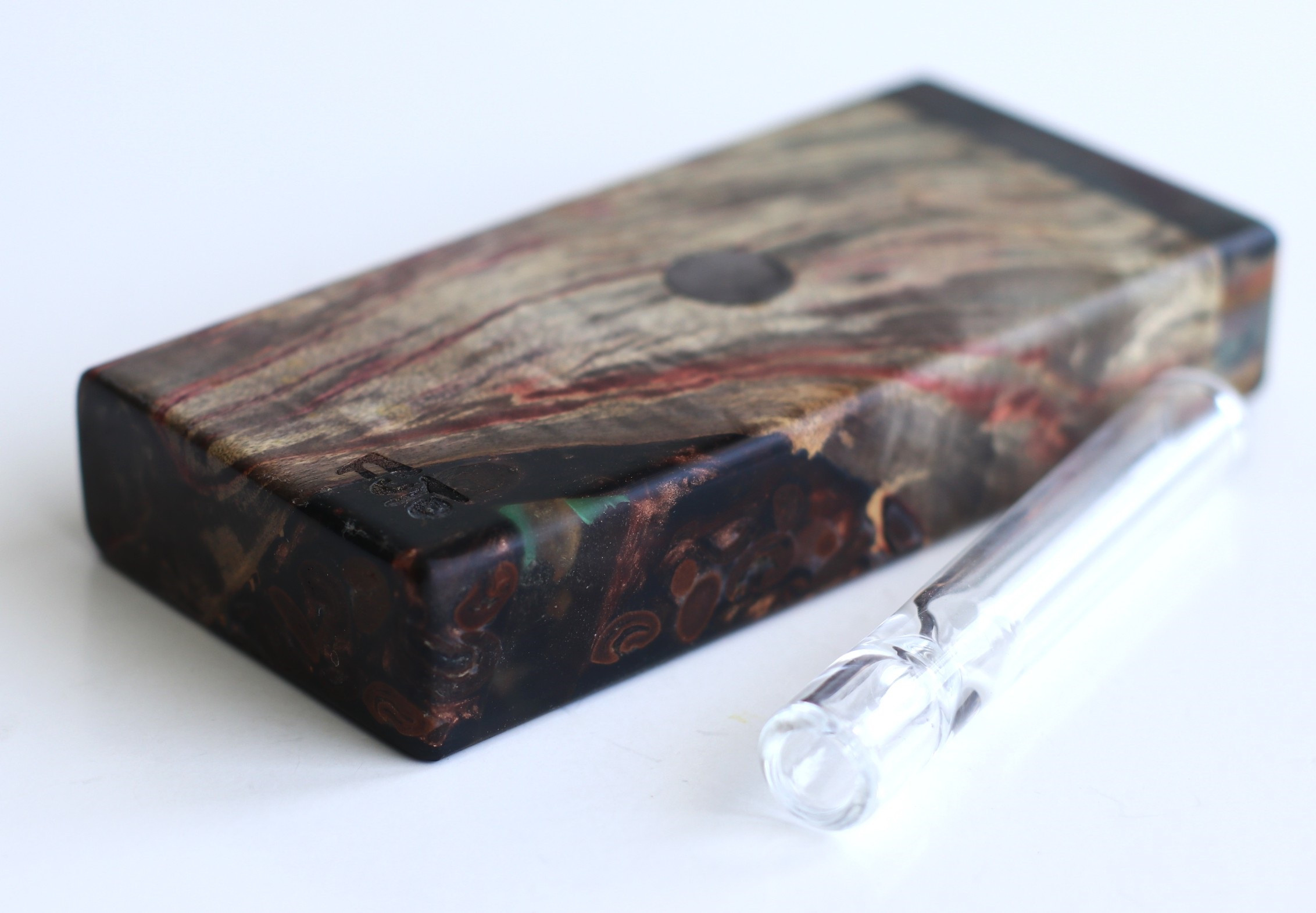 Galaxy Burl Futo Stash Box- Out of this World Wood Dugout- 4" Burled Wood- Best Quality
