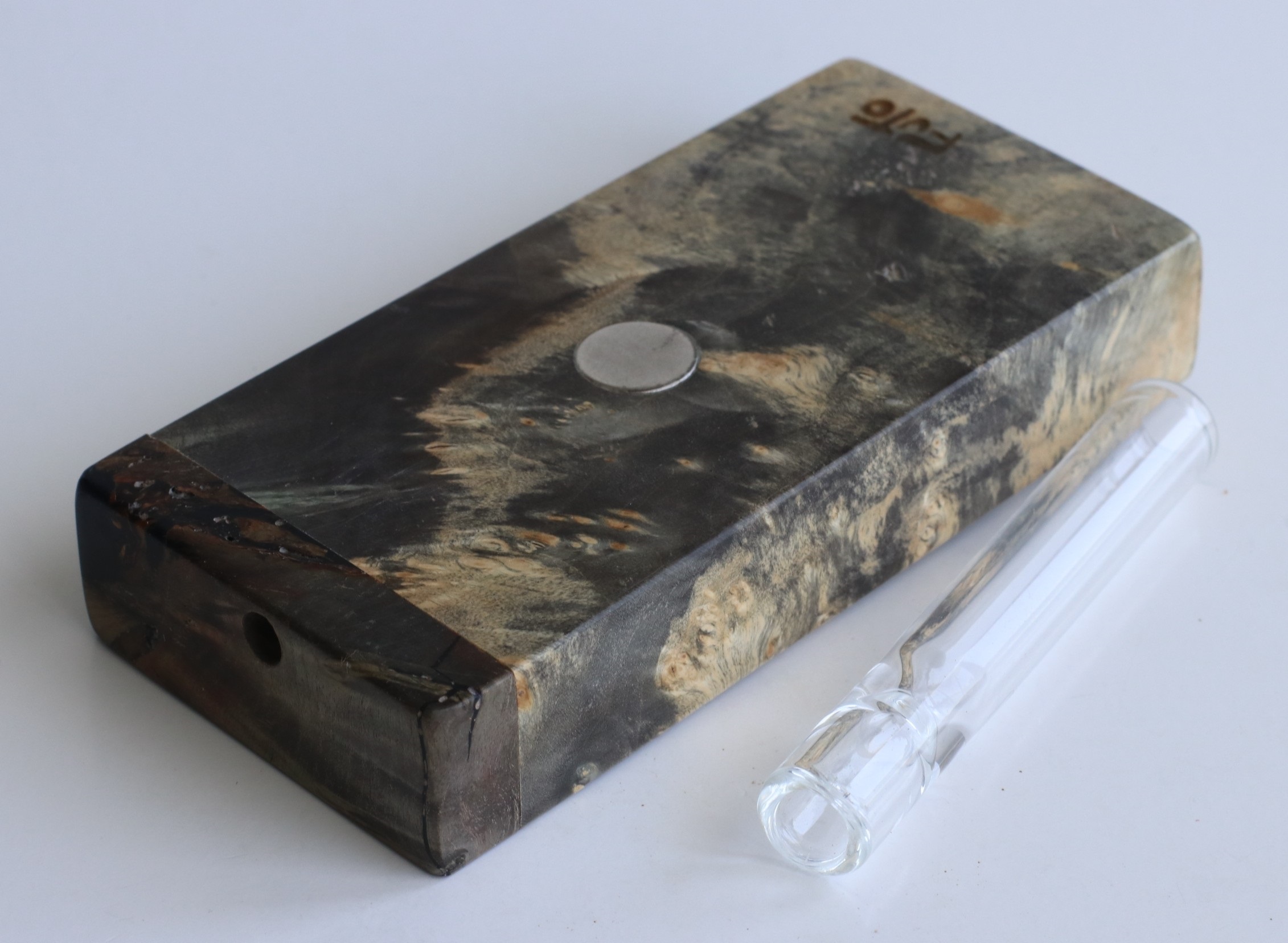Galaxy Burl Futo Stash Box- Out of this World Wood Dugout- 4" Burled Wood- Best Quality