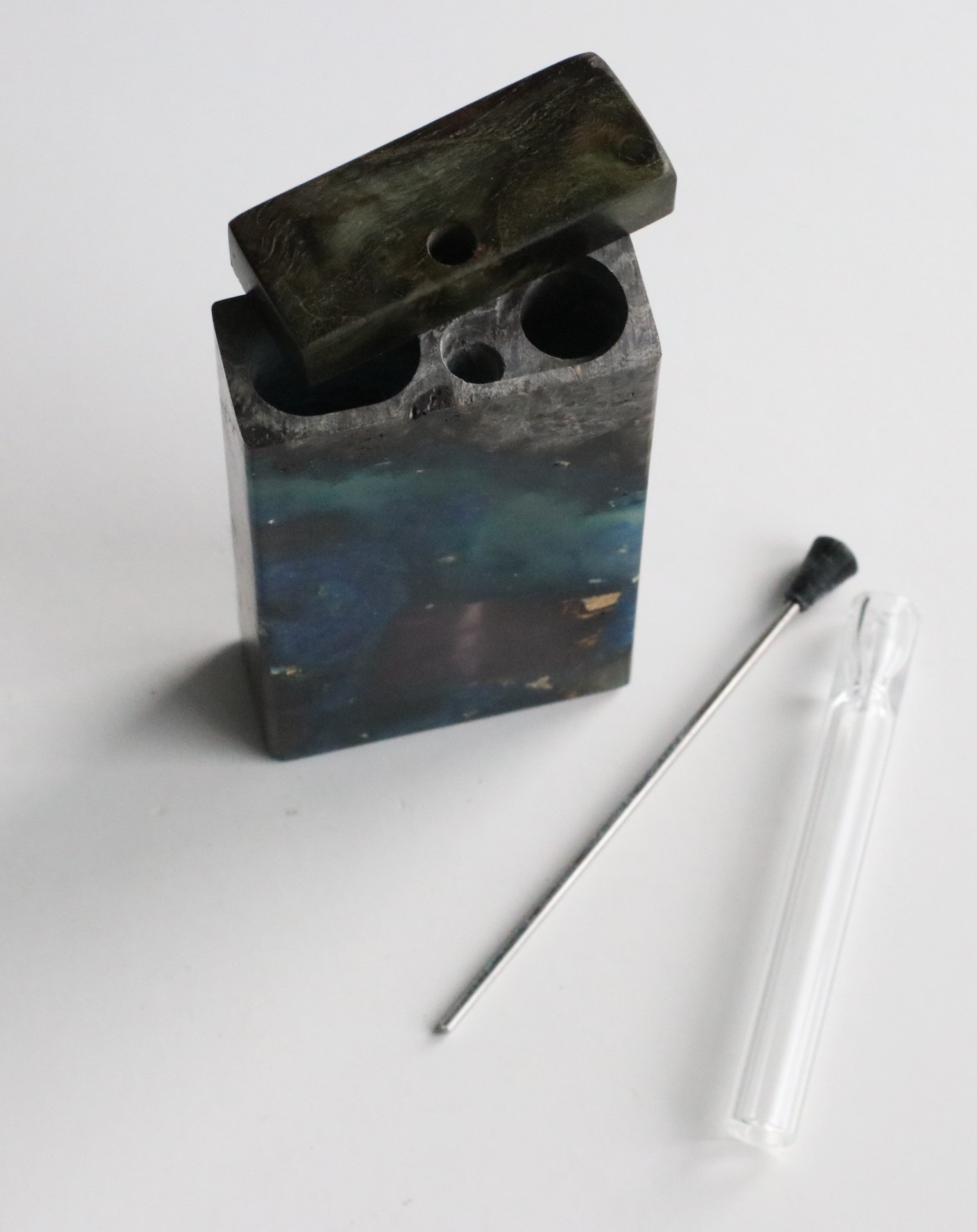 Galaxy Burl Futo Stash Box- Out of this World Wood Dugout- 4" Burled Wood- Best Quality