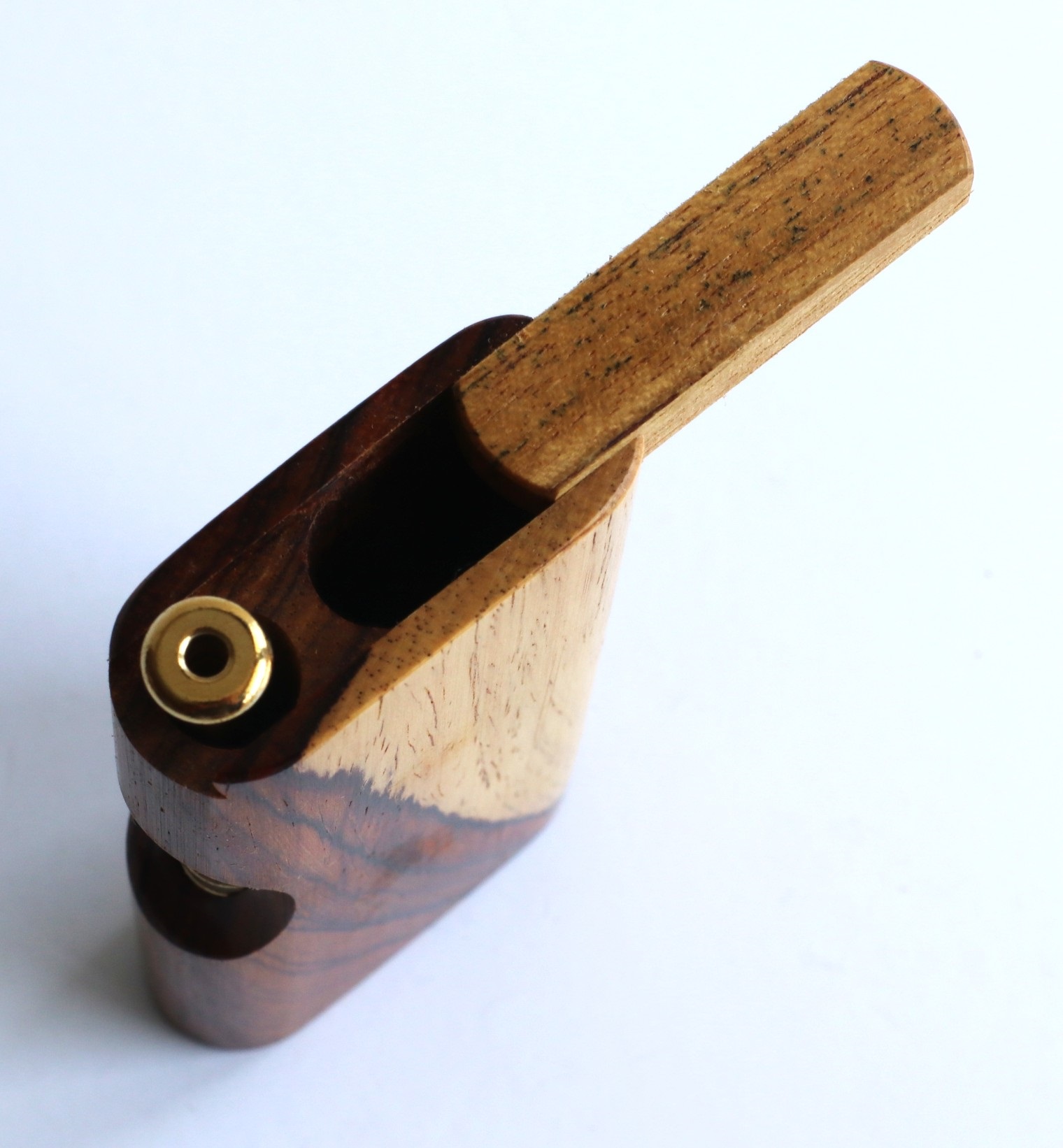 4" Cocobolo Slider Lid Dugouts & Brass Pipes-Locking Lid-Limited Edition