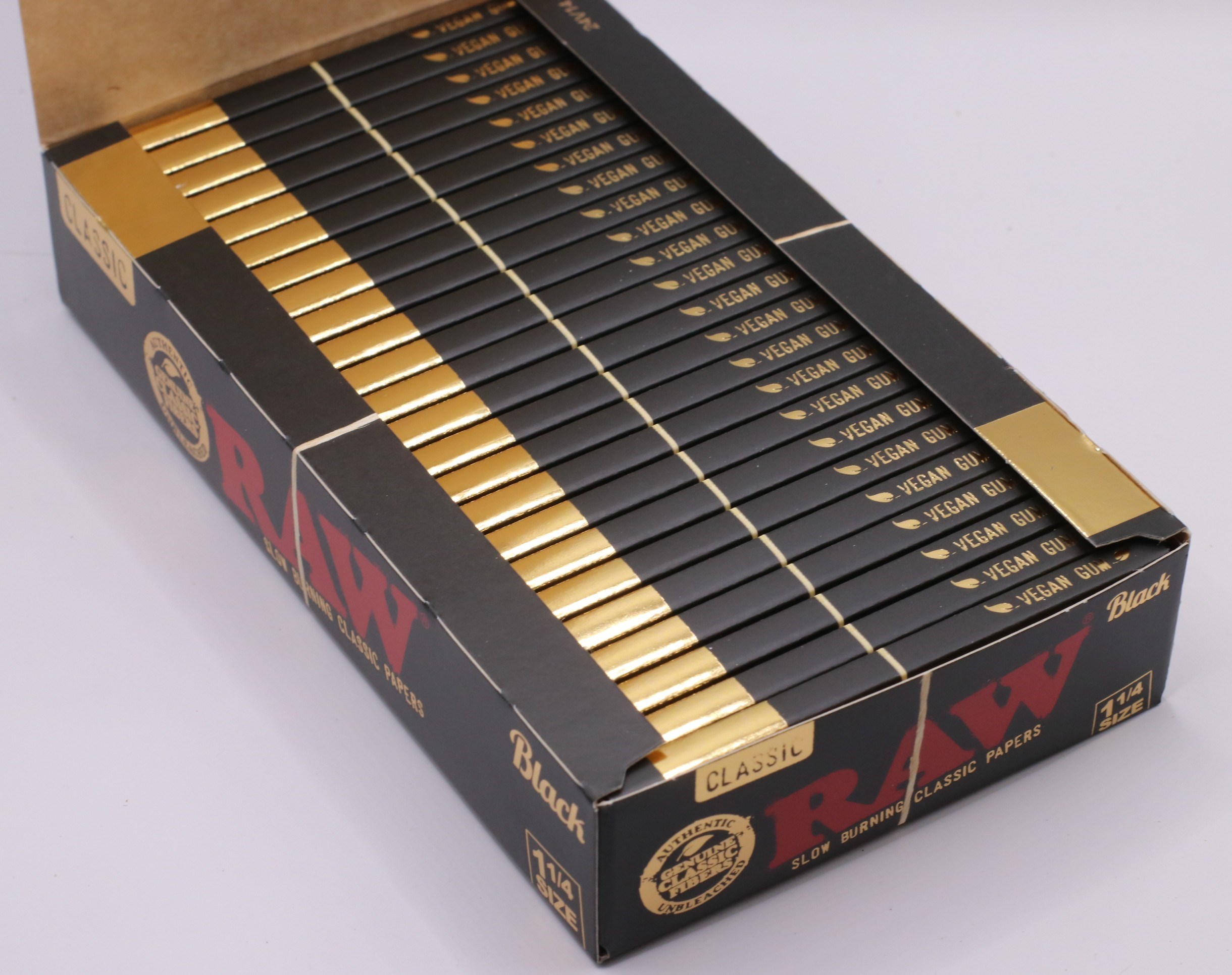RAW Classic Rolling Papers-Black-1 1/4 50 Leaf Pack - RAW Classic Rolling Papers-Black-1 1/4 50 Leaf Pack