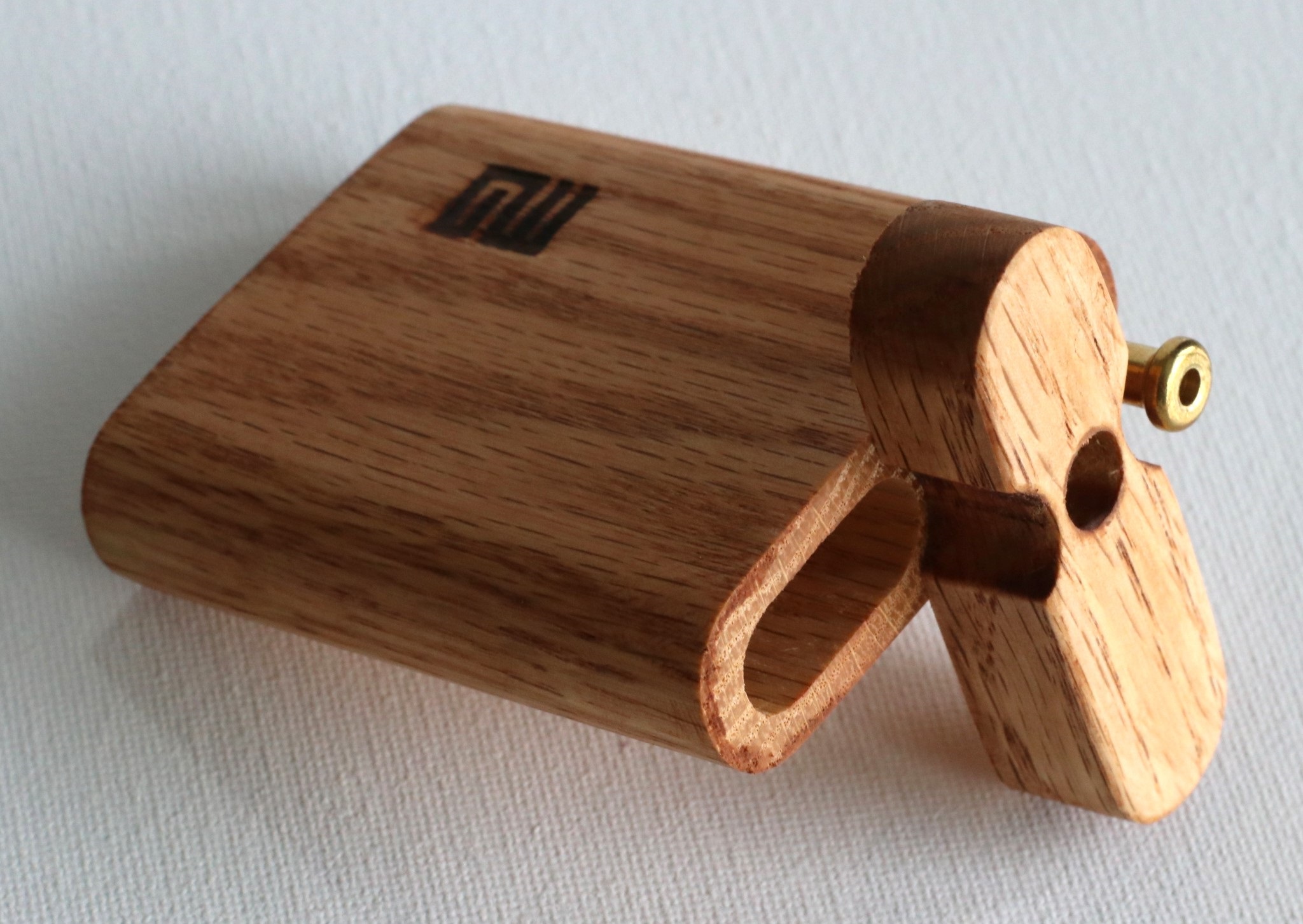 3" American Oak Wood Dugout & One Hitter Pipe-American Crafted Stash Box - Wood Dugout stash box