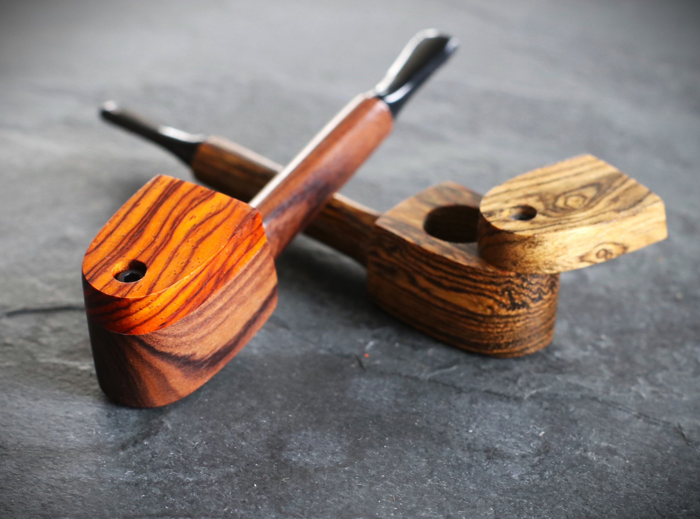 4.5" Swivel Lid Exotic Pipe- L72 MYSTIC-Handcrafted American Made Pipe - Exotic Wood Pipe