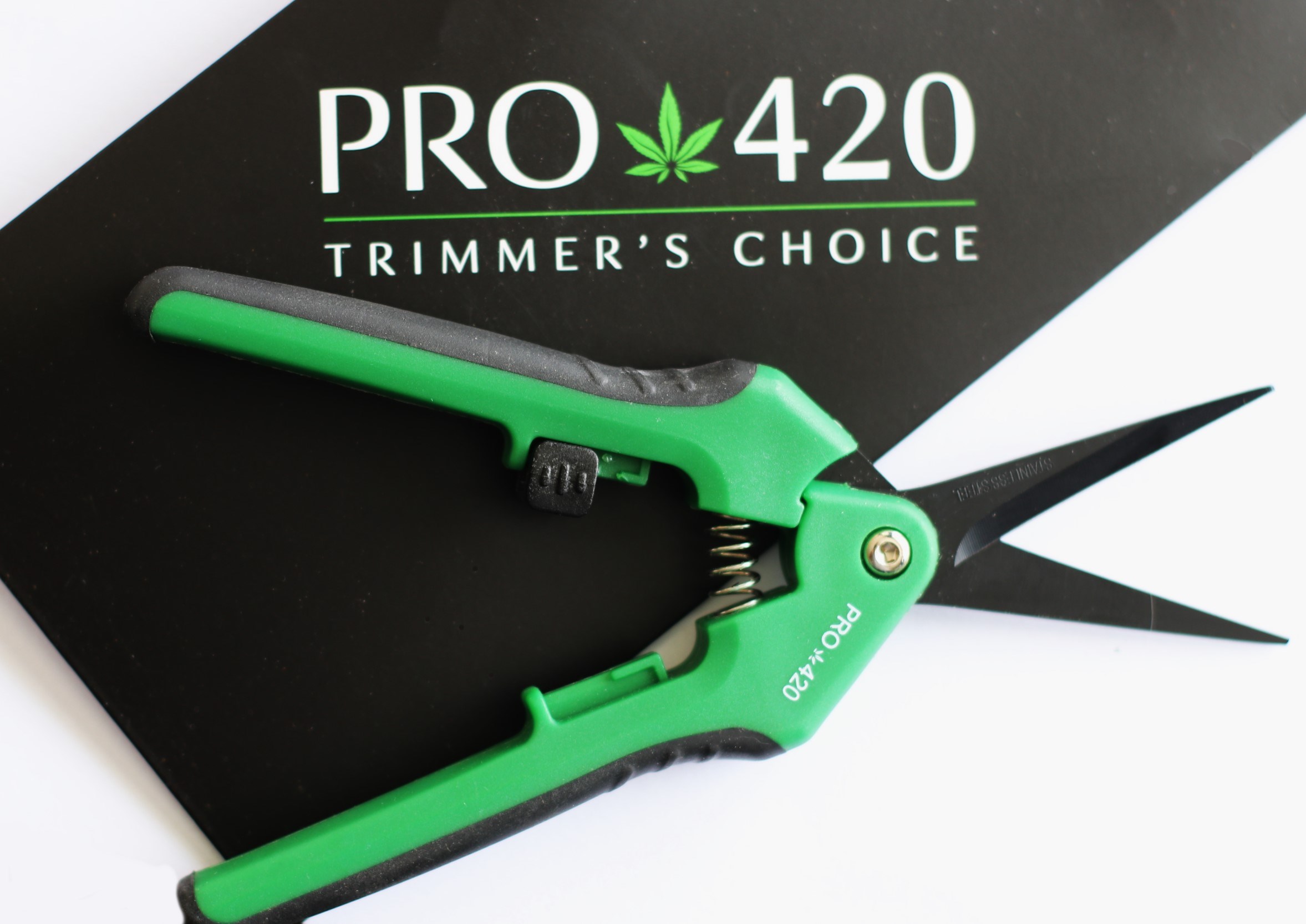 PRO 420 Scissors-Case of 12 Spring Loaded Professional Trimming Scissors for Cannabis - Marijuana Trim Scissors