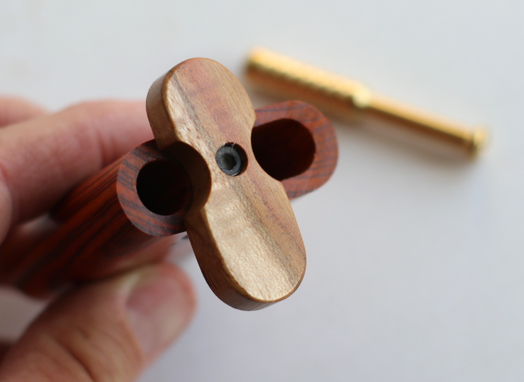 Cocobolo Swivel Lid Dugouts & One Hitter Pipes-Both 3" & 4" Available- Top Quality Exotic Wood Dugout Stash Box - Cocobolo Swivel Lid Dugout
