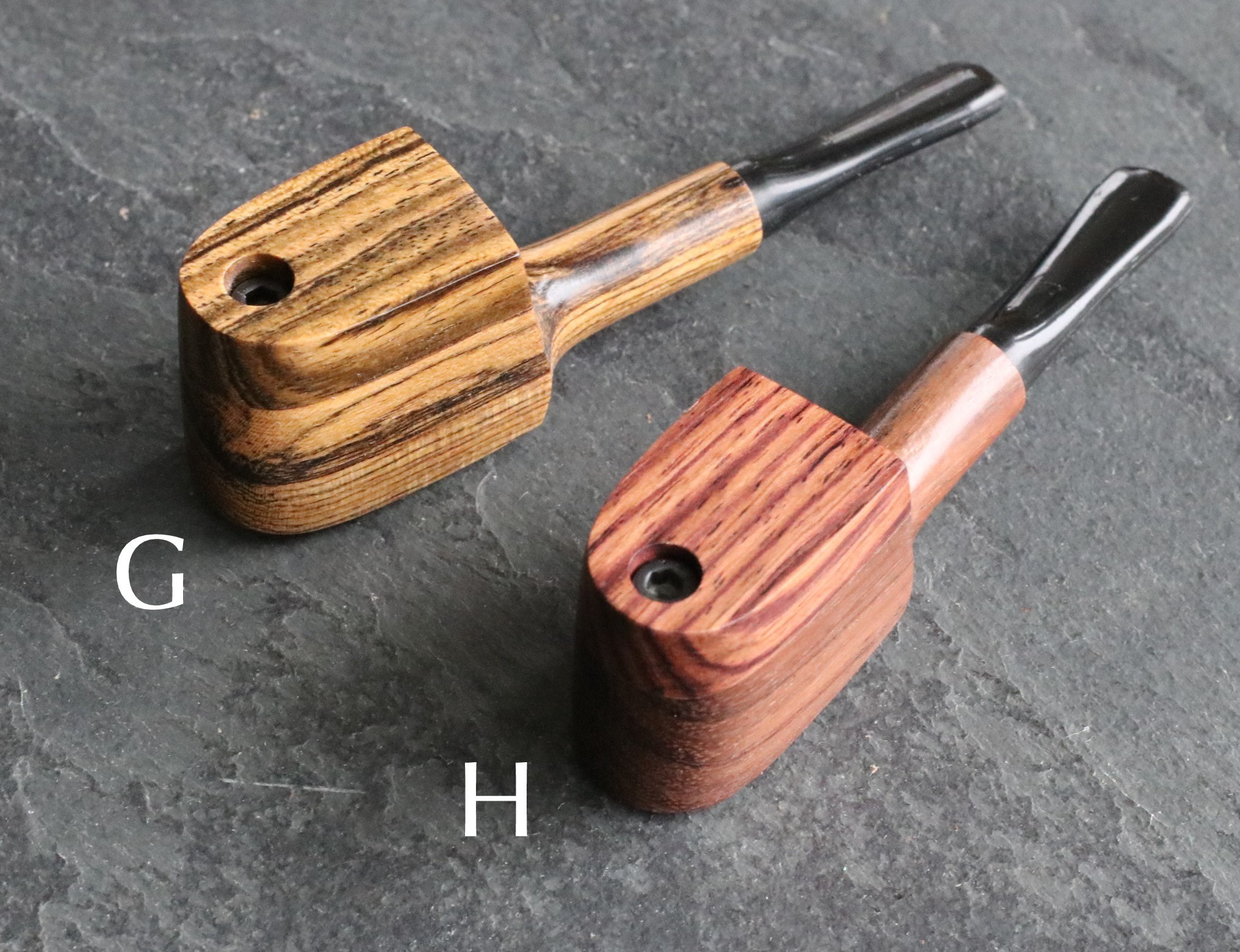 3.25" Handcrafted Exotic Wood Pipe with Swivel Lid-MUPCAP- American Made Pipe - Exotic Wood Pipe