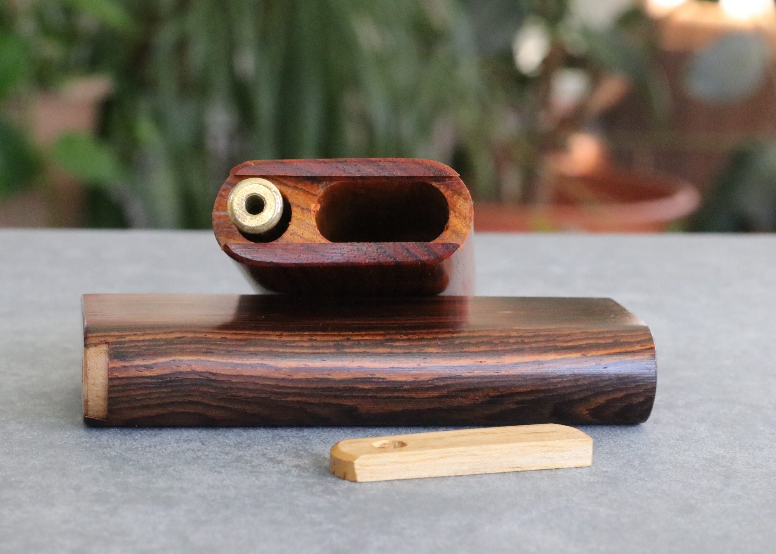 Cocobolo Wood Dugouts and One Hitters- Slider Lid-Handcrafted Functional Art