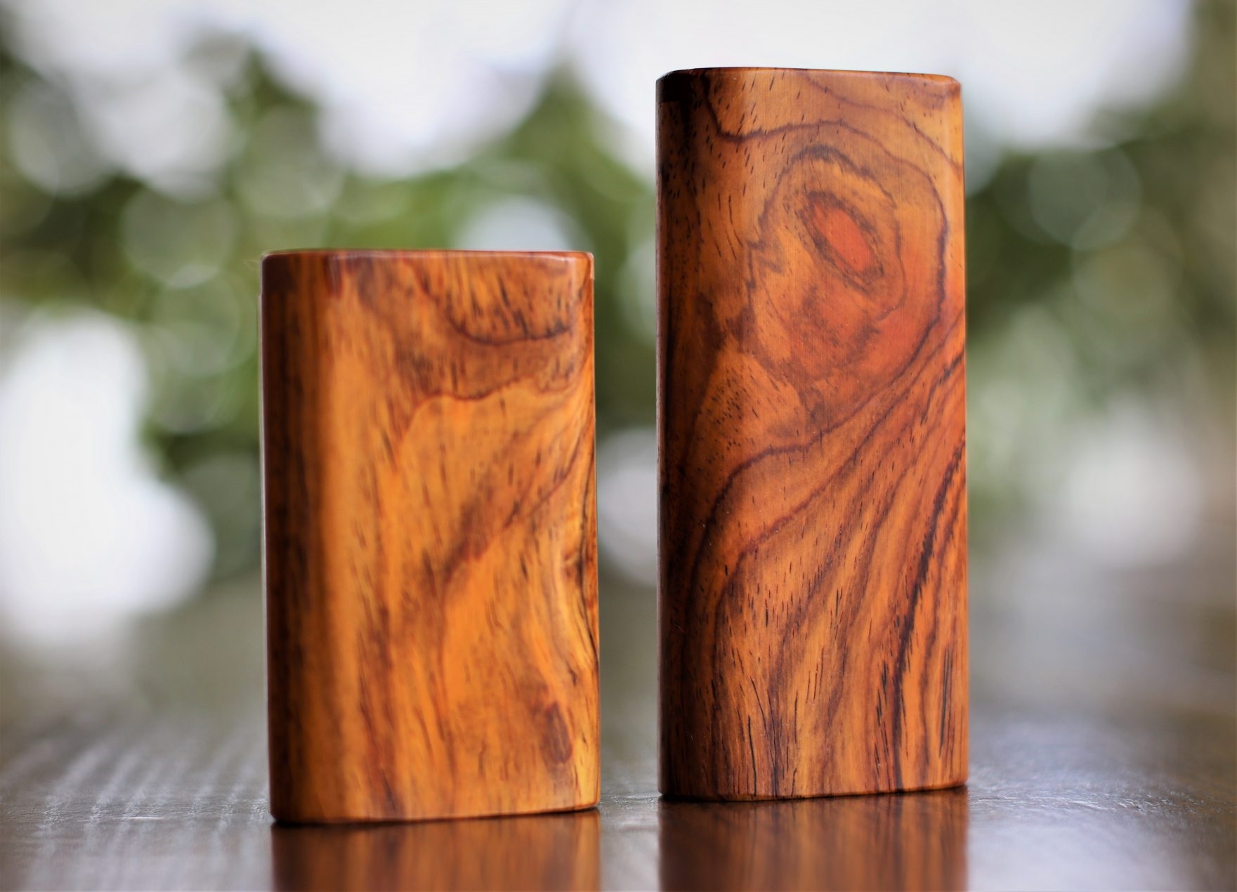 Cocobolo Wood Dugouts and One Hitters- Slider Lid-Handcrafted Functional Art - Cocobolo Slider Lid Dugouts