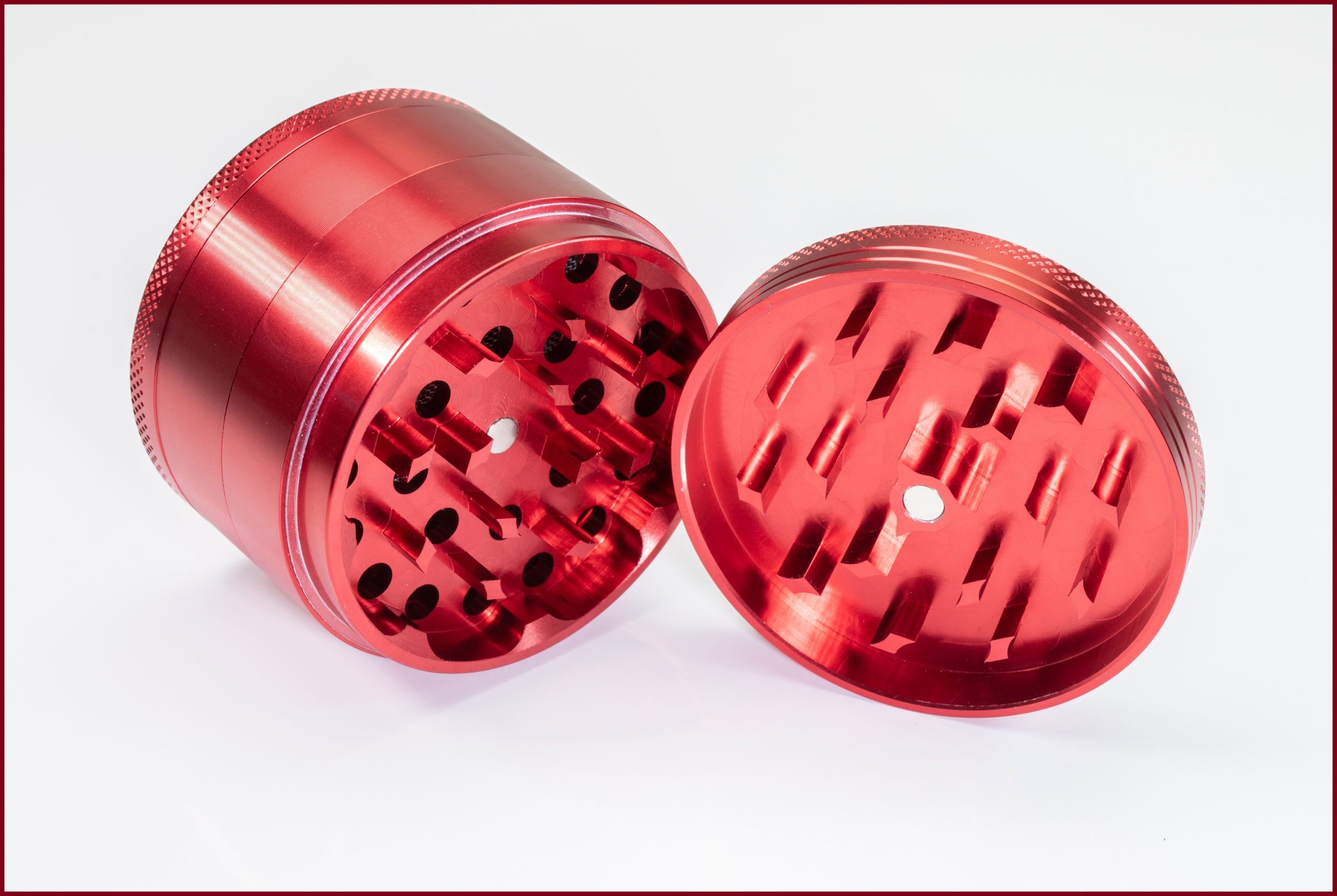 2.5" Red 4 pc Professional Herb Grinder