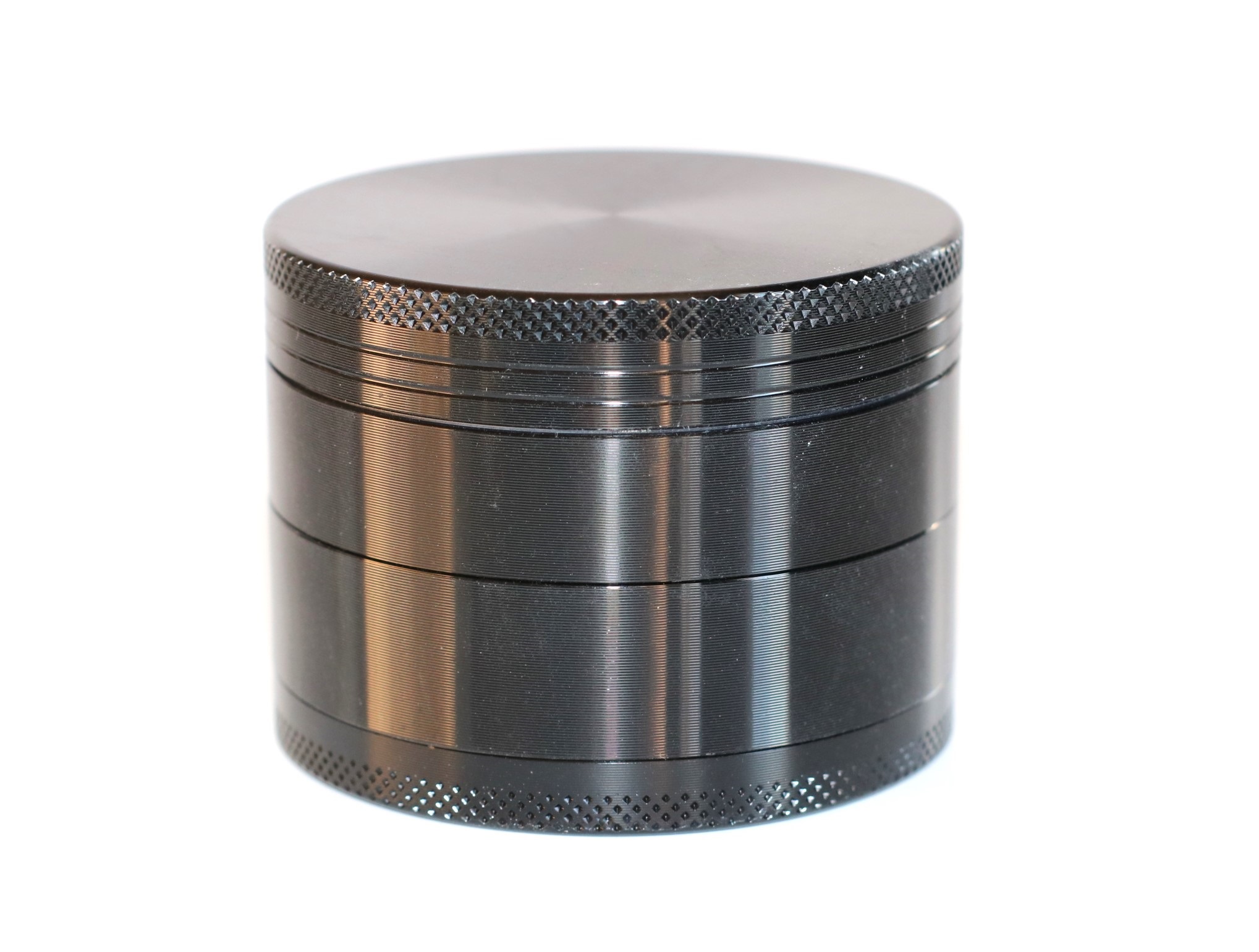 2.5" Black Professional Grade Dried Herb Grinder- 4pc-Magnetic Lid-Filter-Sharp Grinder for Dried Herbs - Glass Chillum