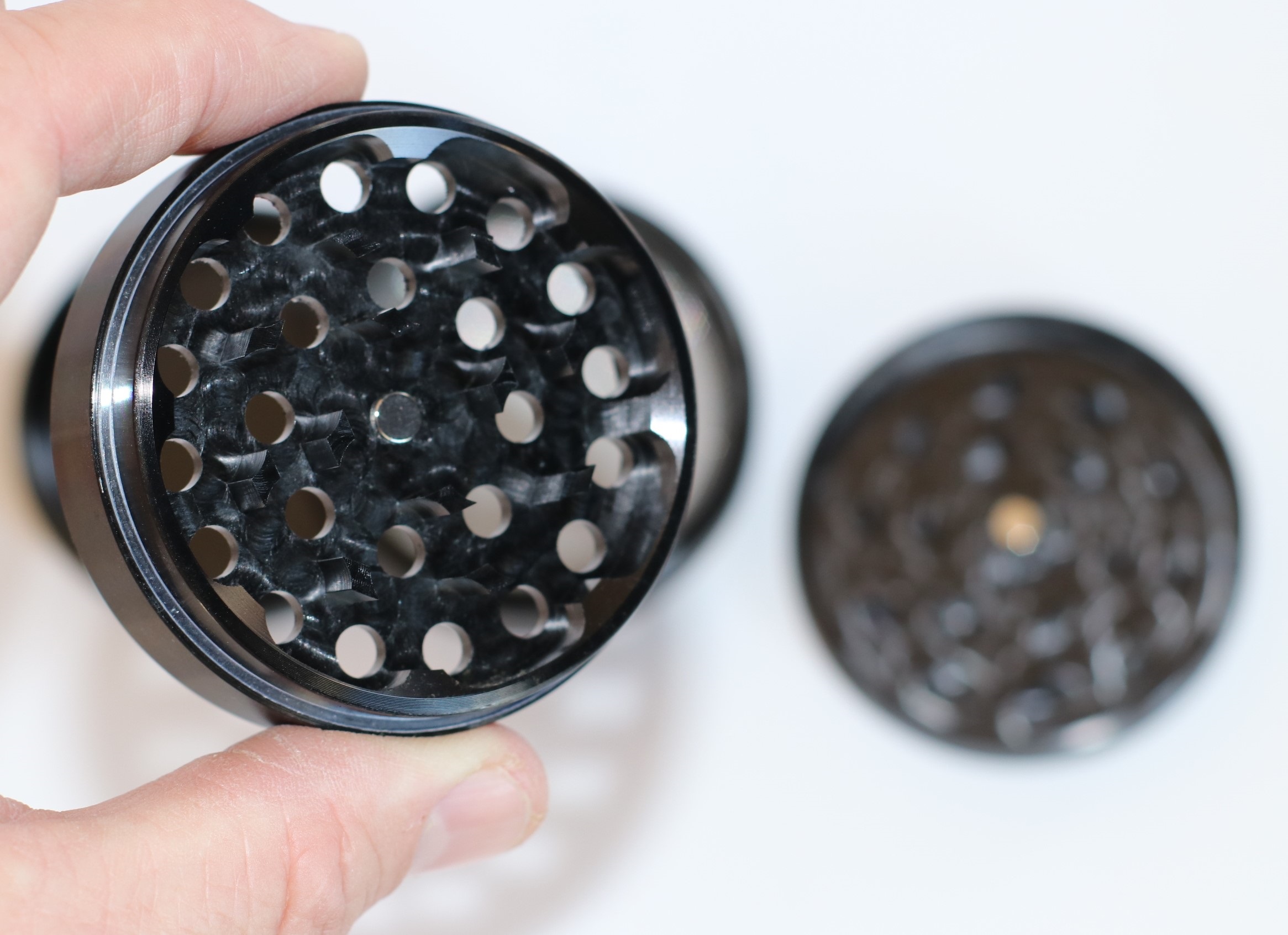 PRO 420 Black Gift Pack- Herb Grinder & Glass Pipe-Great Gift for Smokers - 4 Piece Herb Grinder-Black