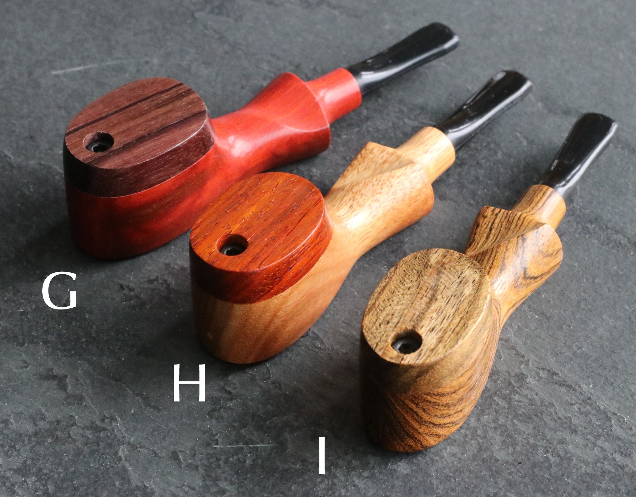 4" Exotic Wood Pipe-L34 ETCH BODY- Swivel Lid- Perfect Gift for Smokers - Exotic Wood Pipe