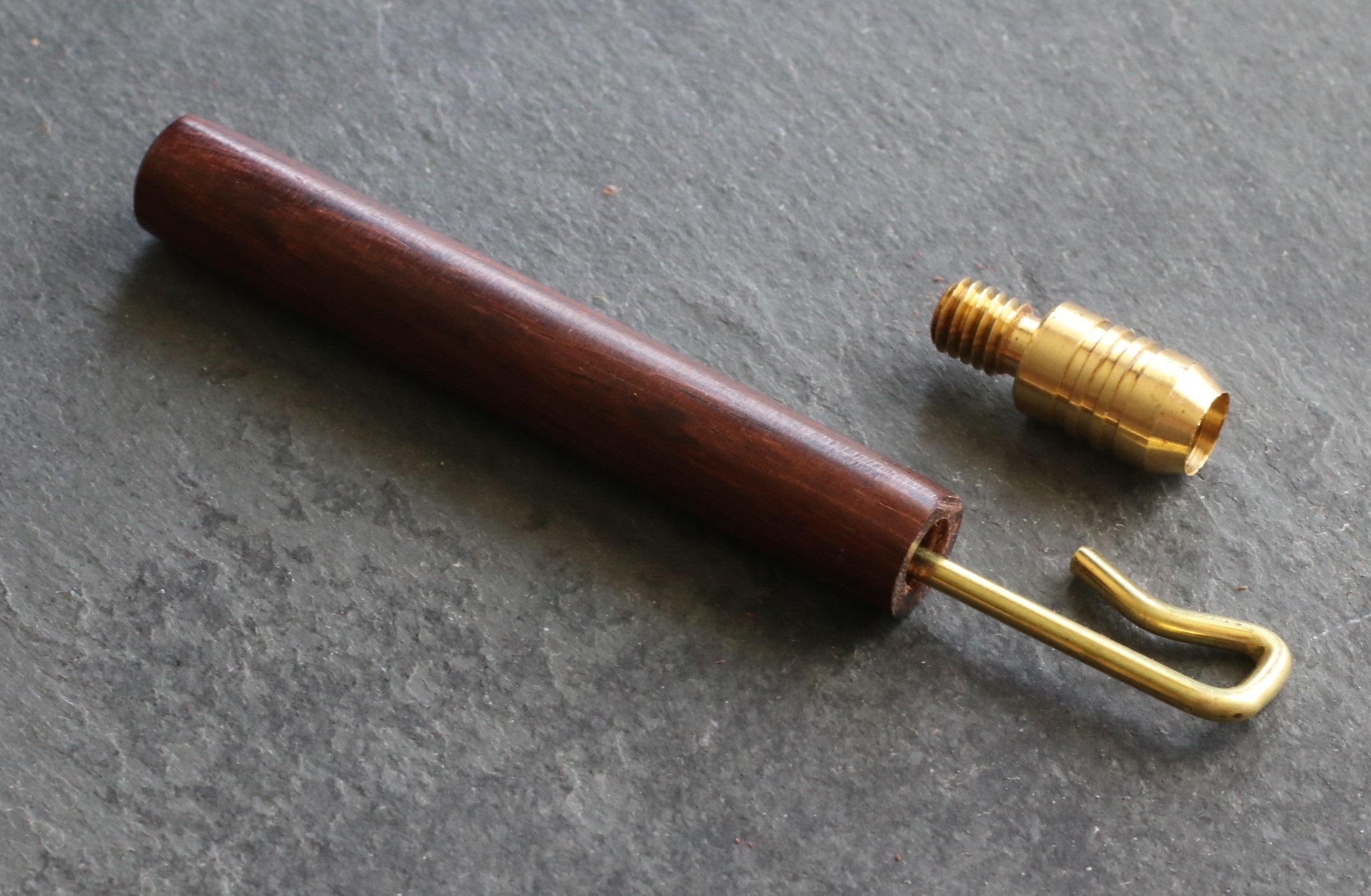 3" Exotic Wood One Hitter Pipes- Crafted Hardwood pipe with Brass Bowl - 3' Exotic Wood Pipes