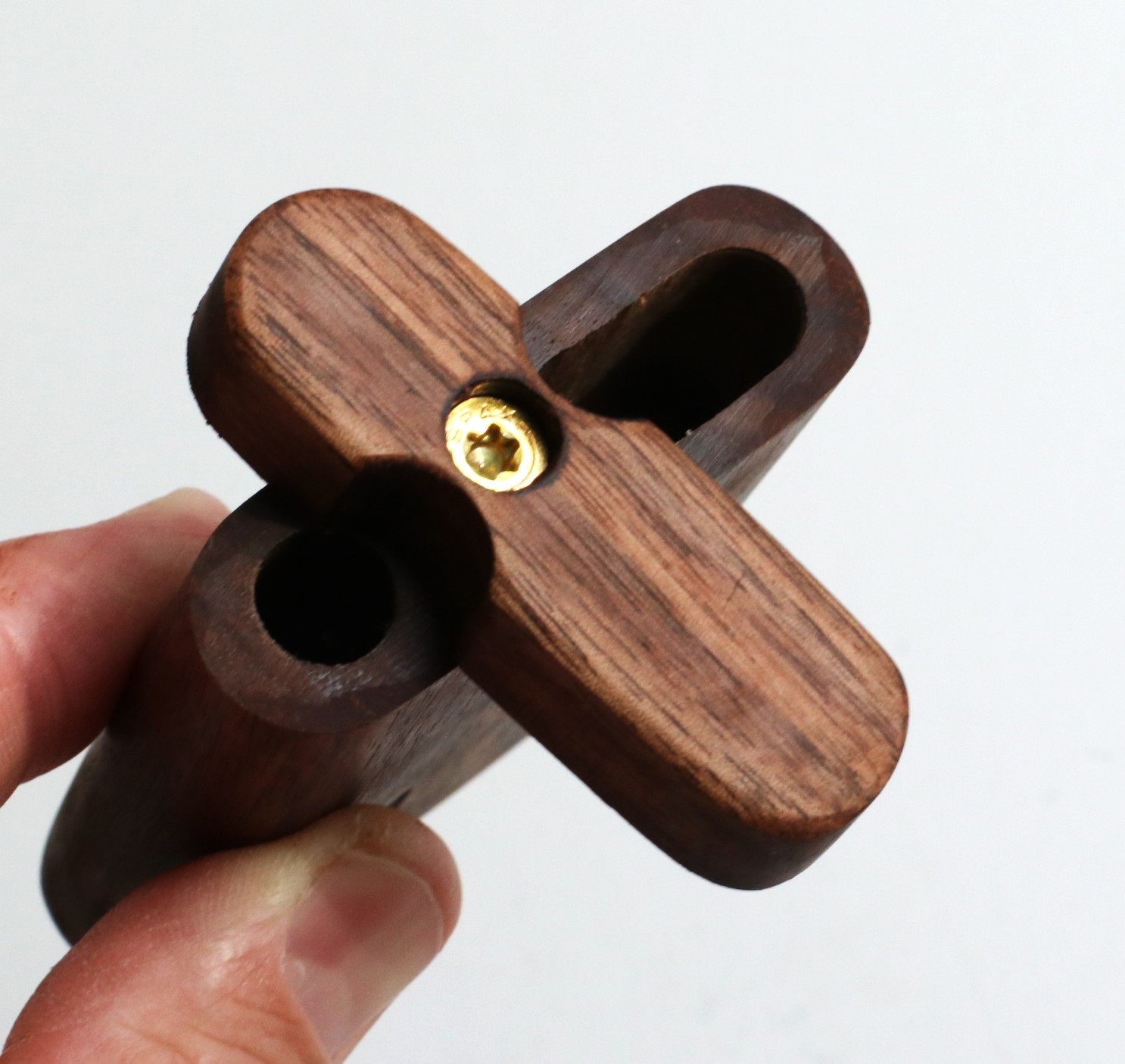 4" Black Walnut Dugout & Spring Loaded Walnut One Hitter-Perfect Match - Diamond Wood Dugout