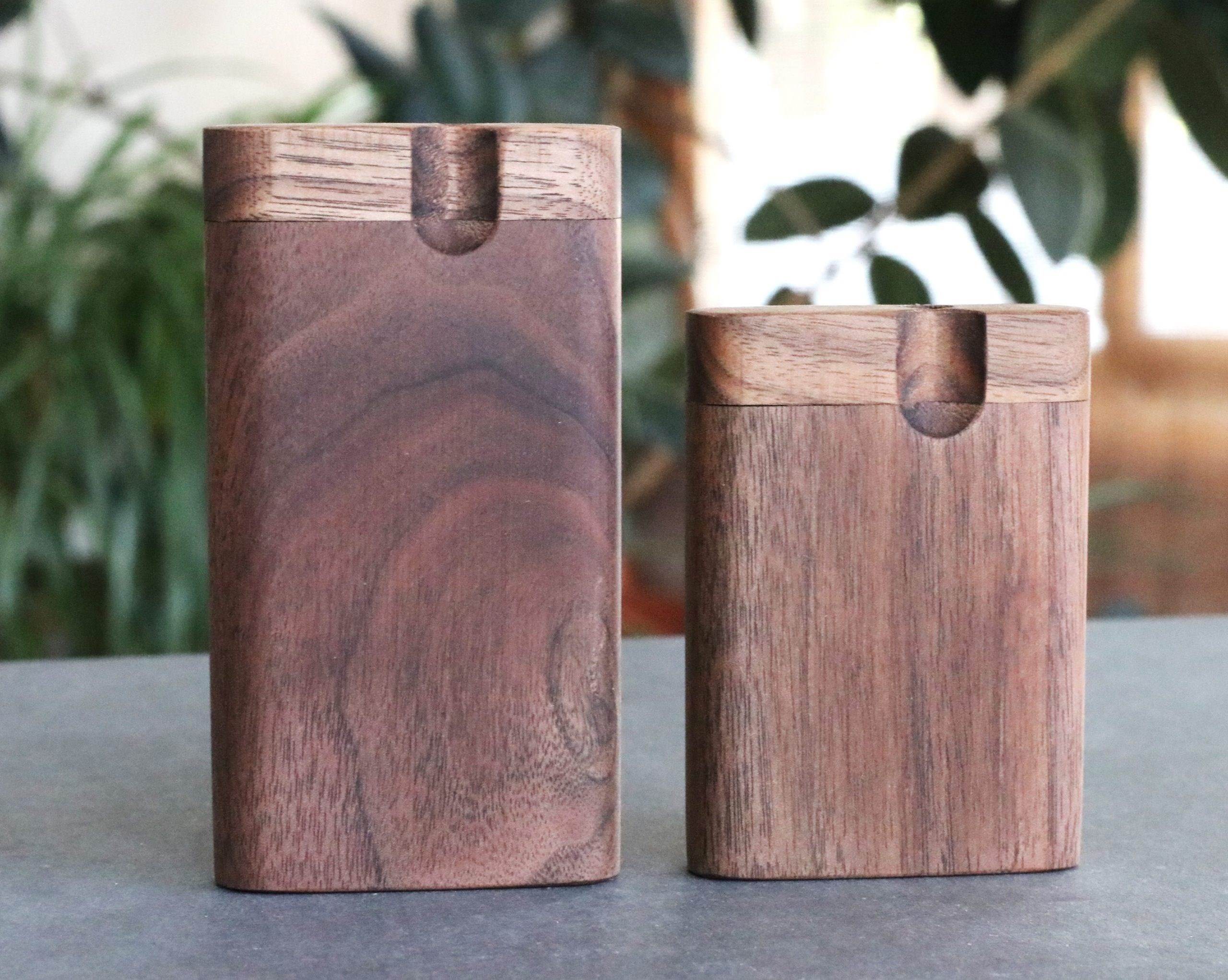 3G Walnut Dugouts with One Hitter Pipe- 3" & 4" Dugouts- American Crafted - Walnut Dugout