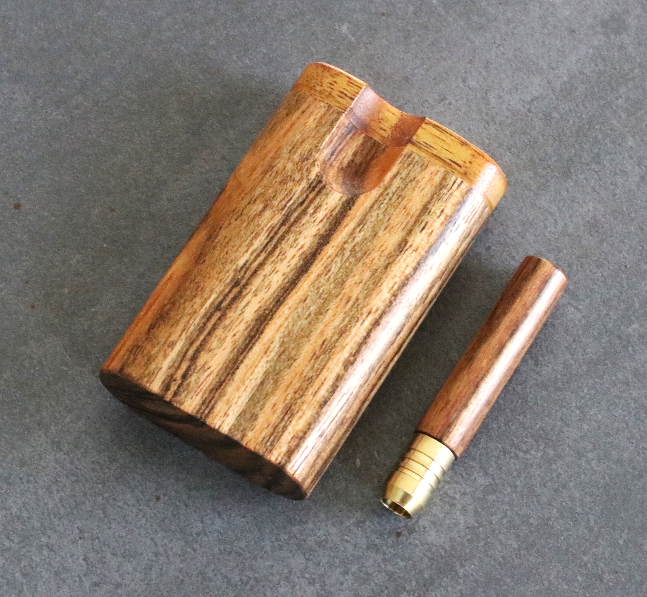 Bocote Wood Dugouts & One Hitters- Incredible Chocolate Grain - Bocote Swivel Lid Dugout