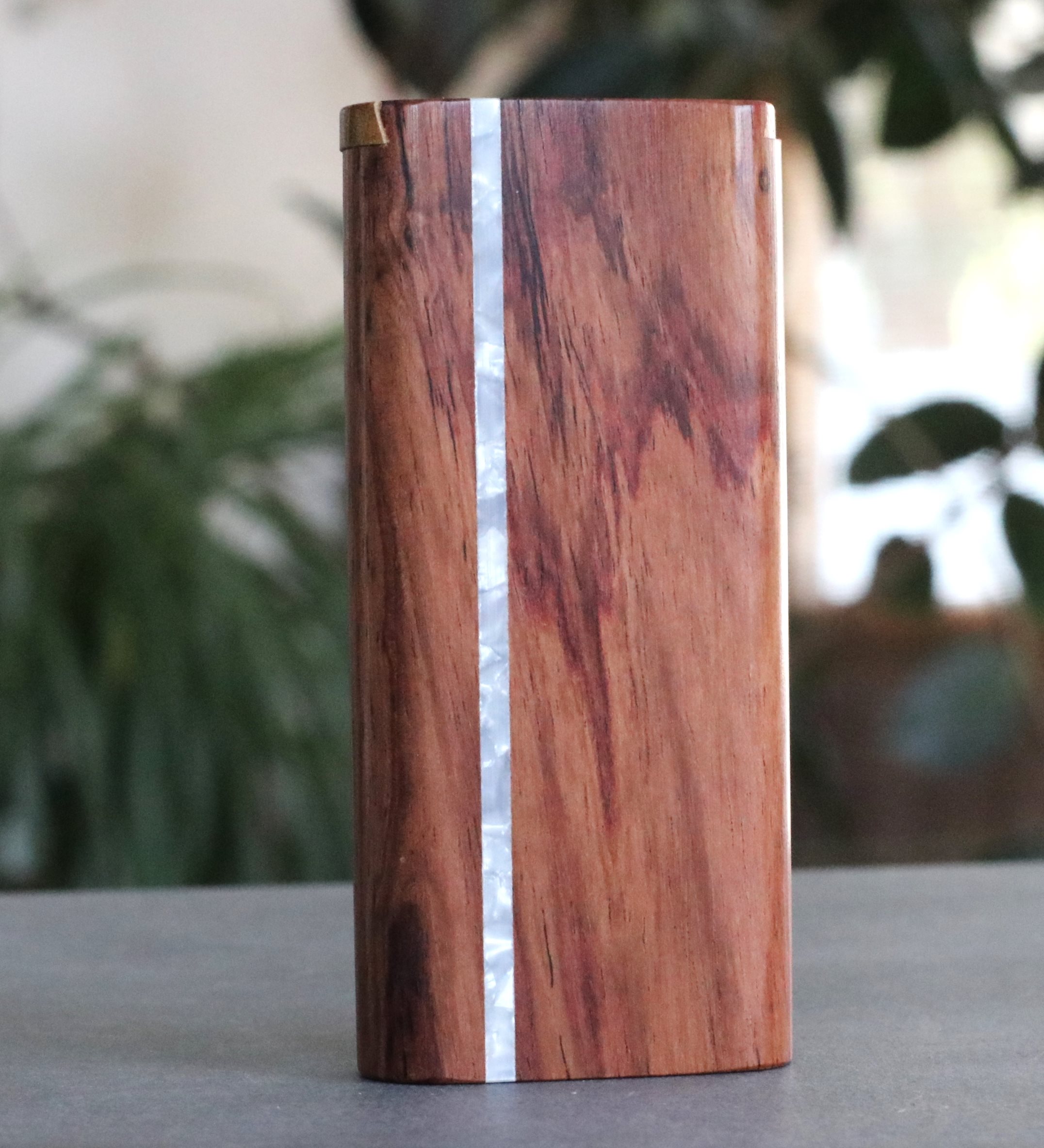 Honduras Slider Lid Dugout with Pearl Inlay and Special One Hitter - Honduras Pearl inlay Dugout