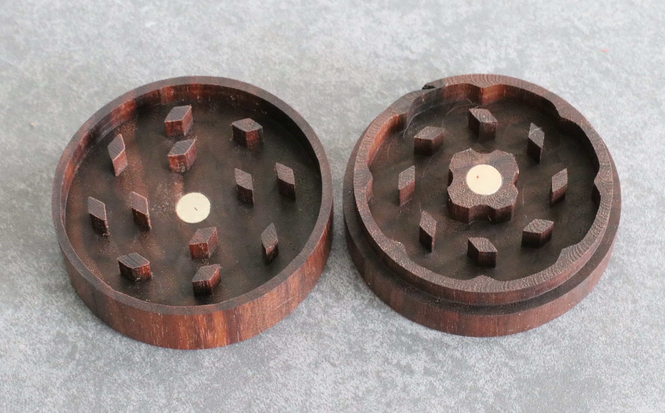 Futo Walnut Wood Grinder- 2 Piece simple easy to use herb grinder