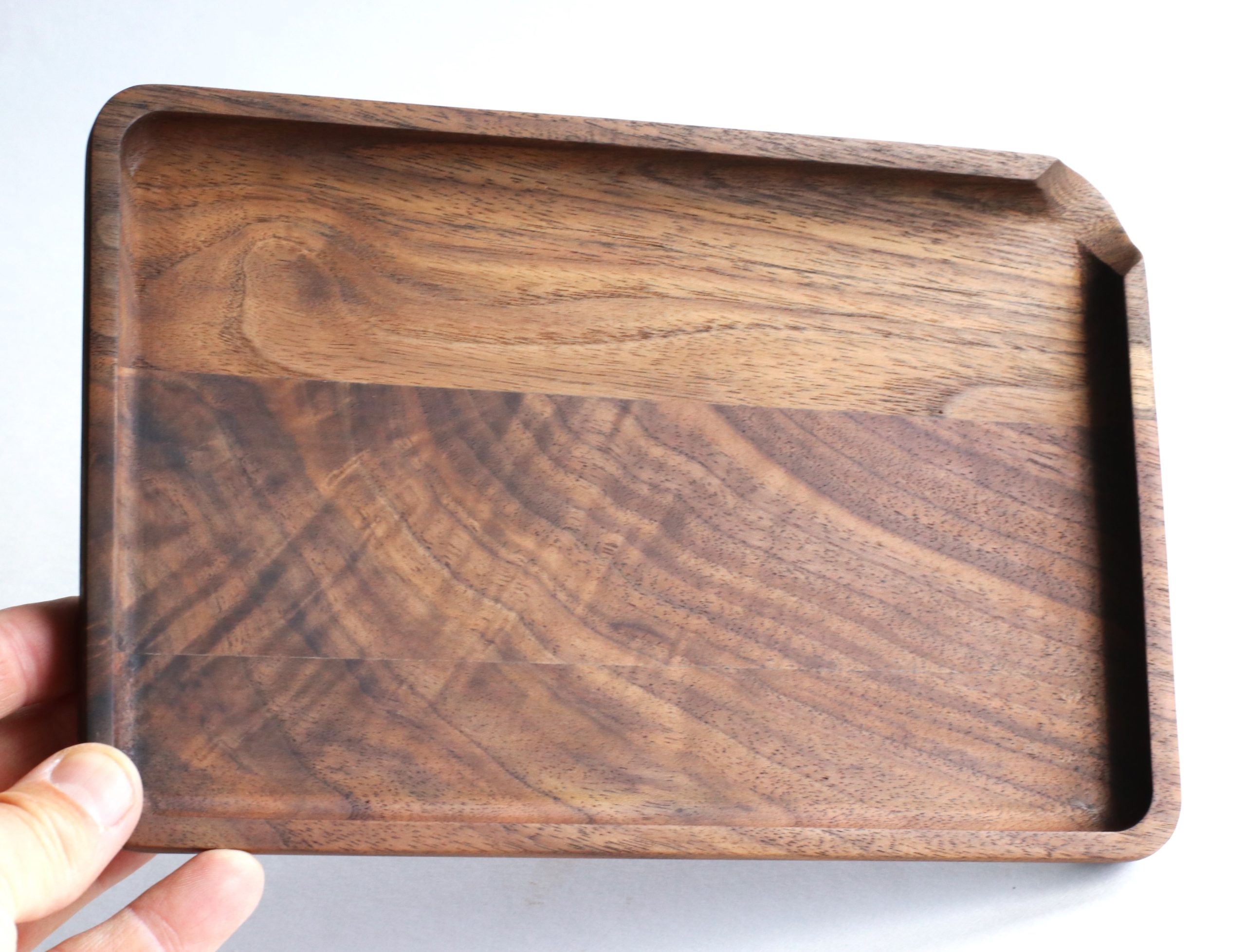 Walnut Rolling Tray-9 x 6-Small Handcrafted Wood Tray - Walnut Rolling Tray-9 x 6