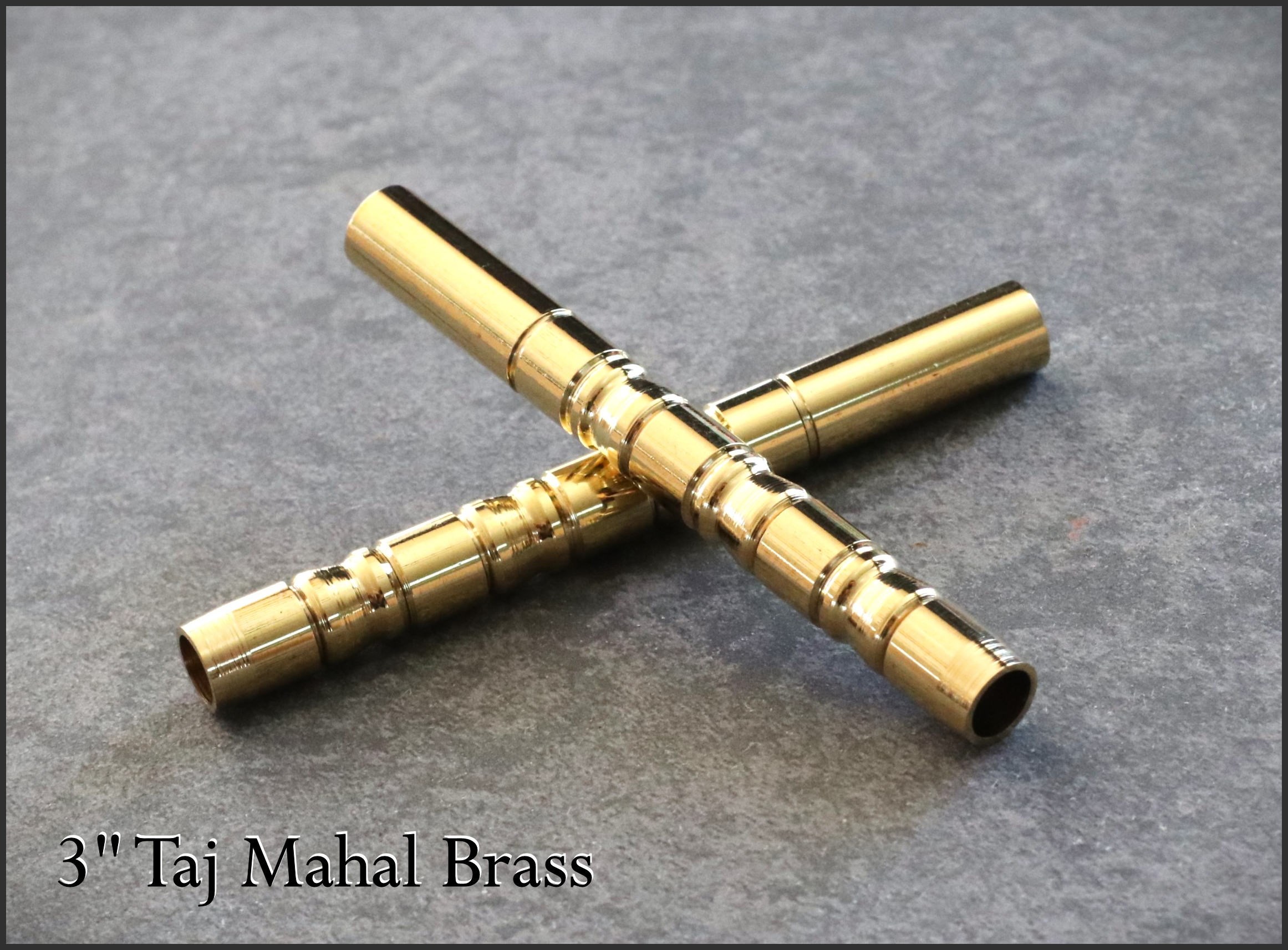 3" Brass One Hitters- Taj Mahal Decorative Solid Brass Pipe