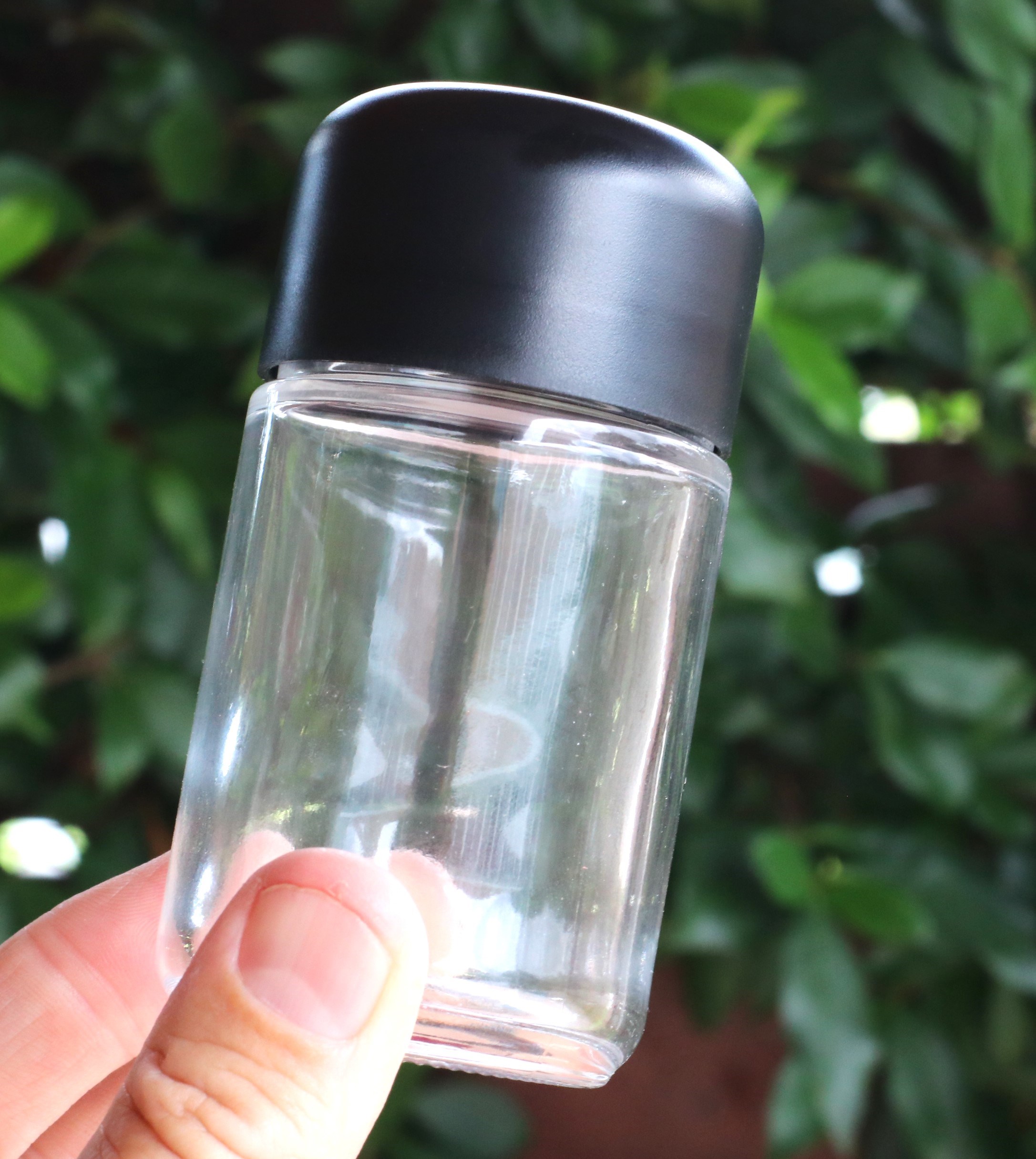 4" Glass Stash Jar-Smell Proof-Child Proof Lid-Safe and Secure Jar