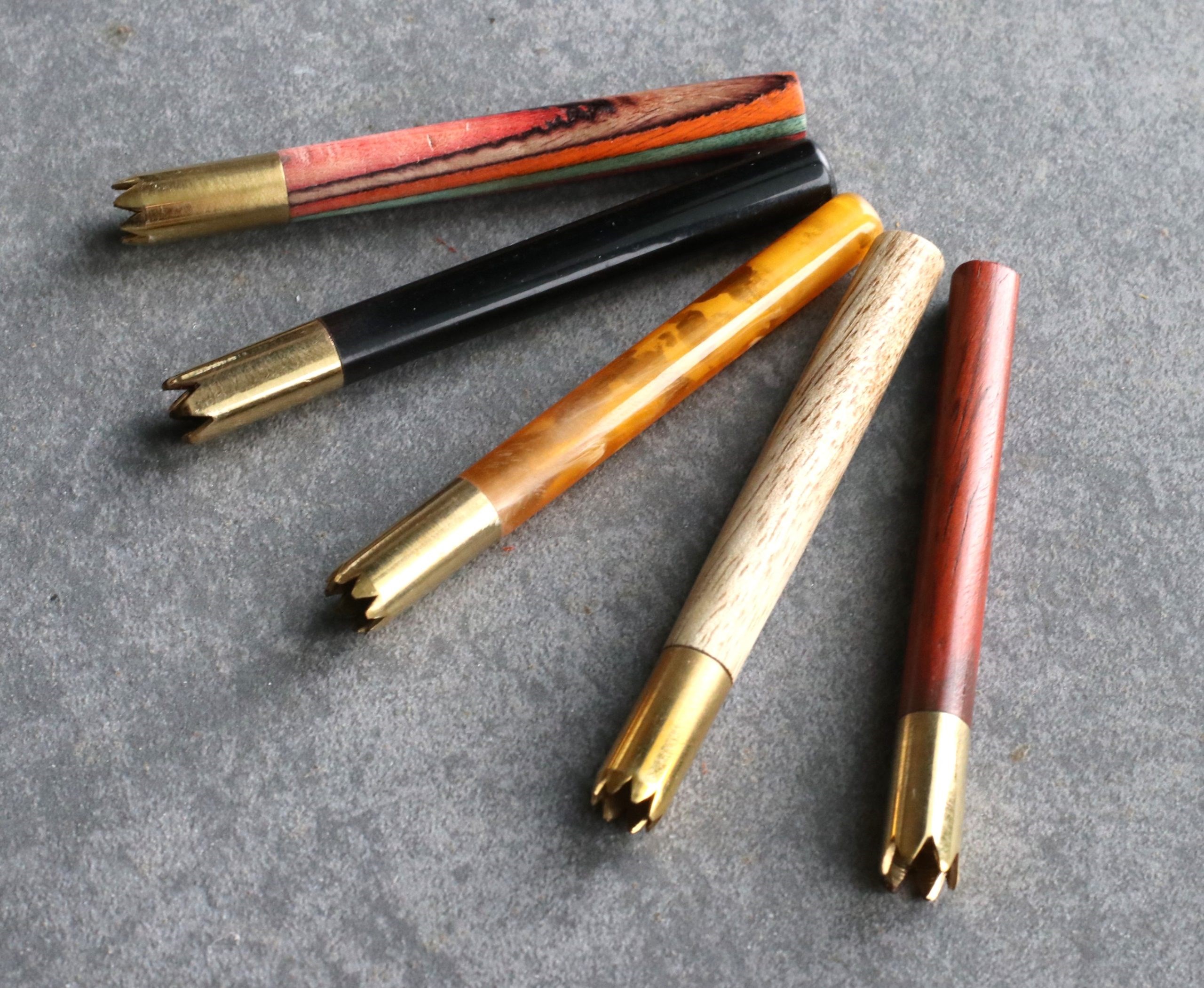 3" Brass One Hitter Pipes- Brass Grinder Tip-Class & Style in a One Hitter Pipe-for 4" Dugouts - Swivel Lid Wood Pipe