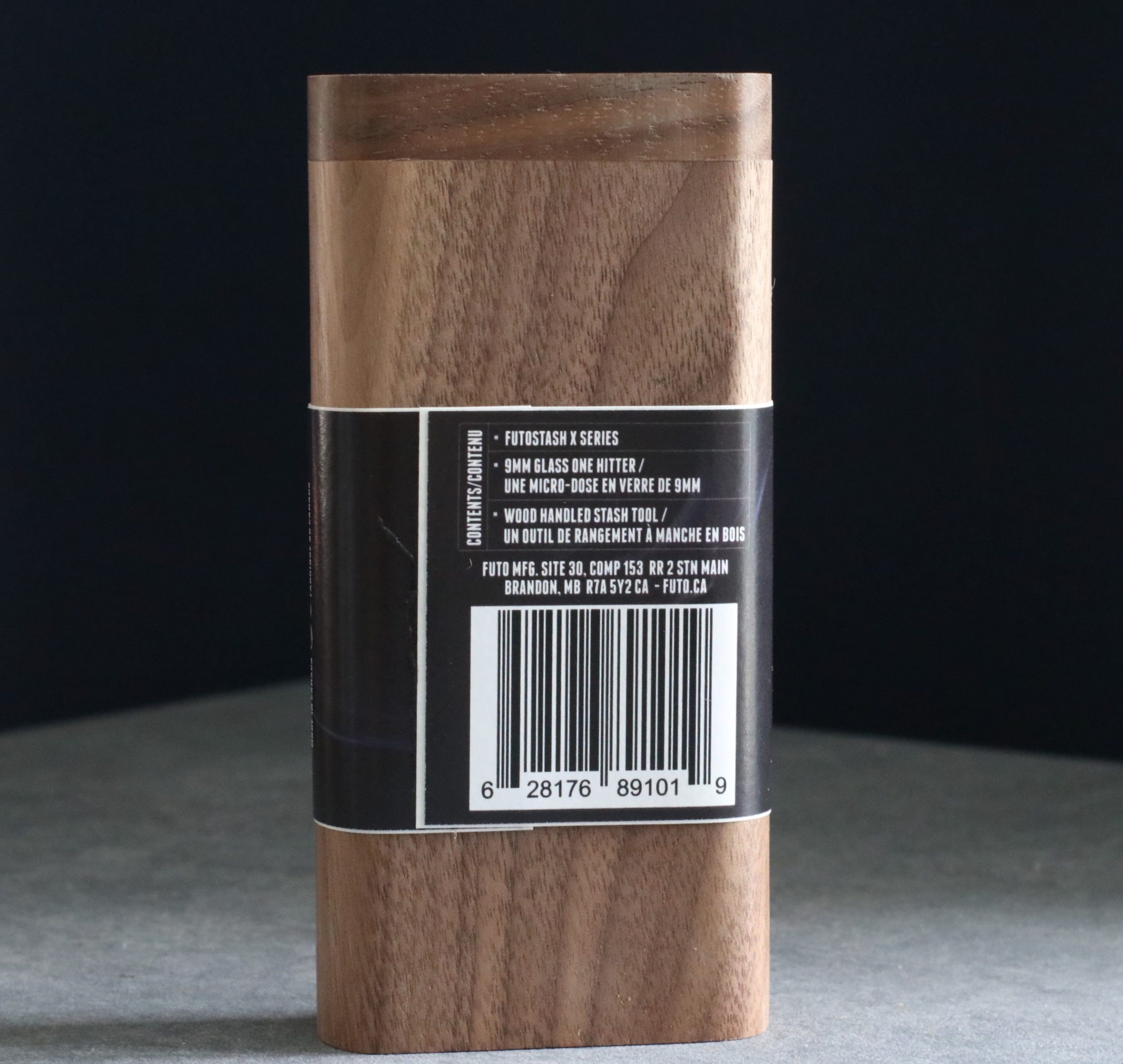 4" Walnut Wood Dugout- by Futo- Premium Stash Box with One Hitter & Stash Cleaner