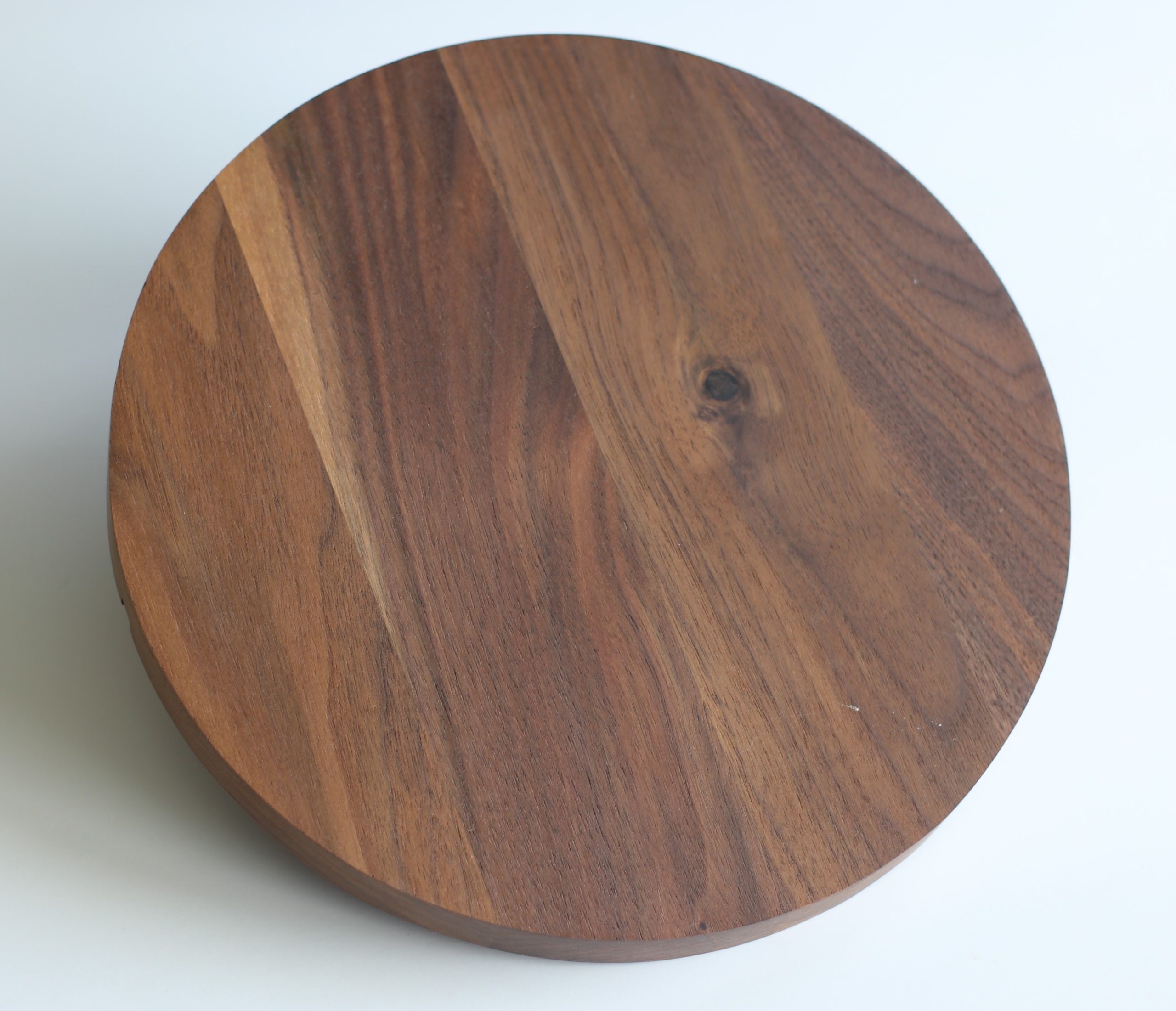 Handcrafted Walnut Rolling Tray- 9" Circular Smoker's Tray