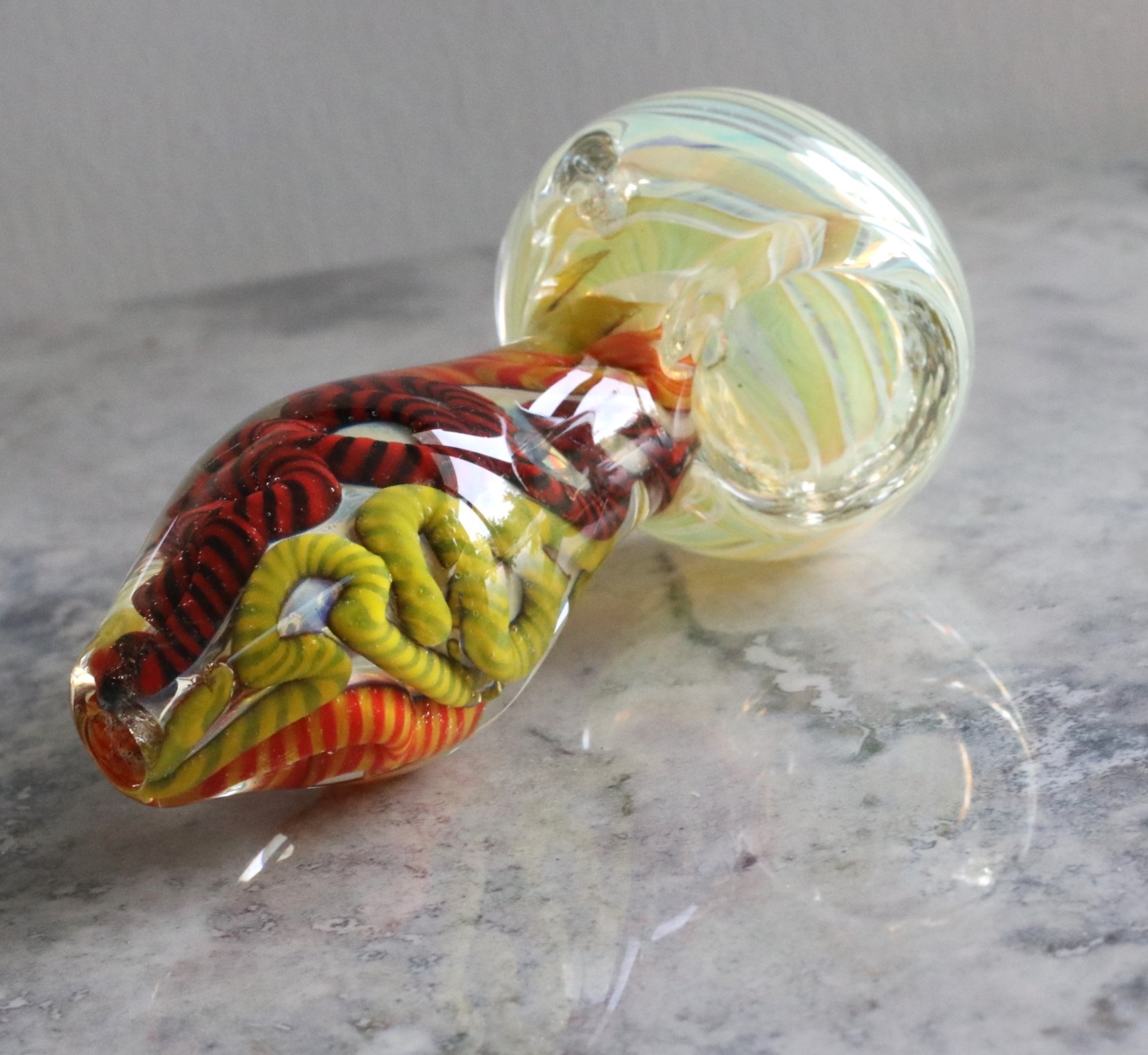 Glass Spoon Pipe-Sturdy Thick Hourglass Spoon Smoking pipe