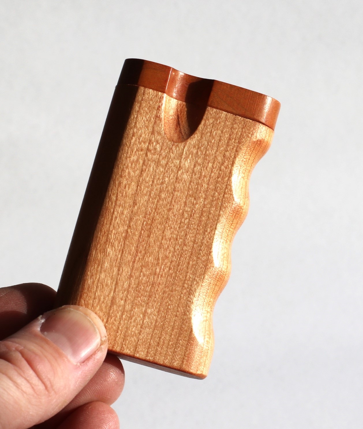 3" & 4" Cherry Spring Lock Dugouts & One hitter pipes-American Handcrafted Stash Boxes