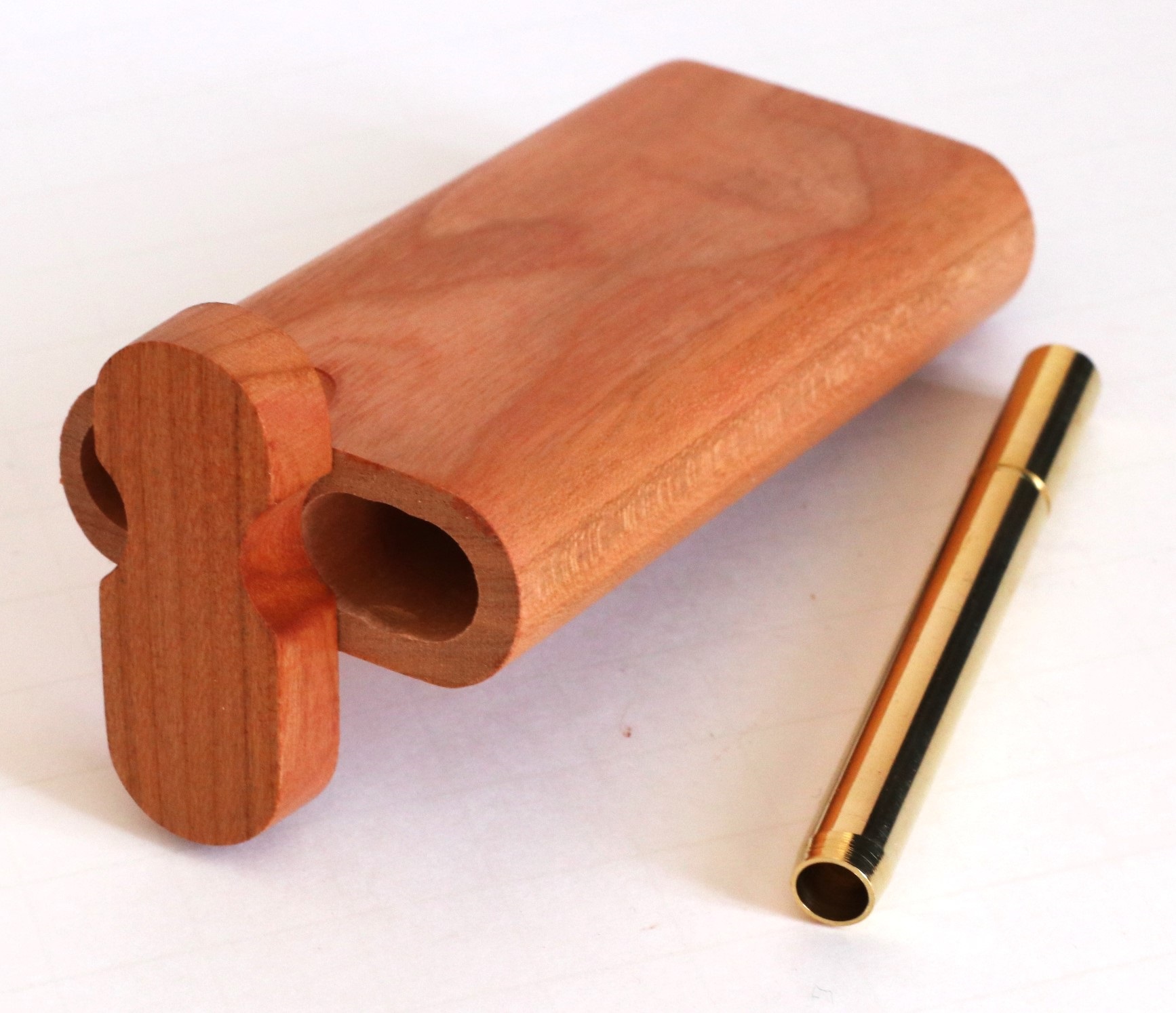Cherry Spring Lock Dugouts & One hitter pipes-American Handcrafted Stash Boxes - Cherry Wood Dugout
