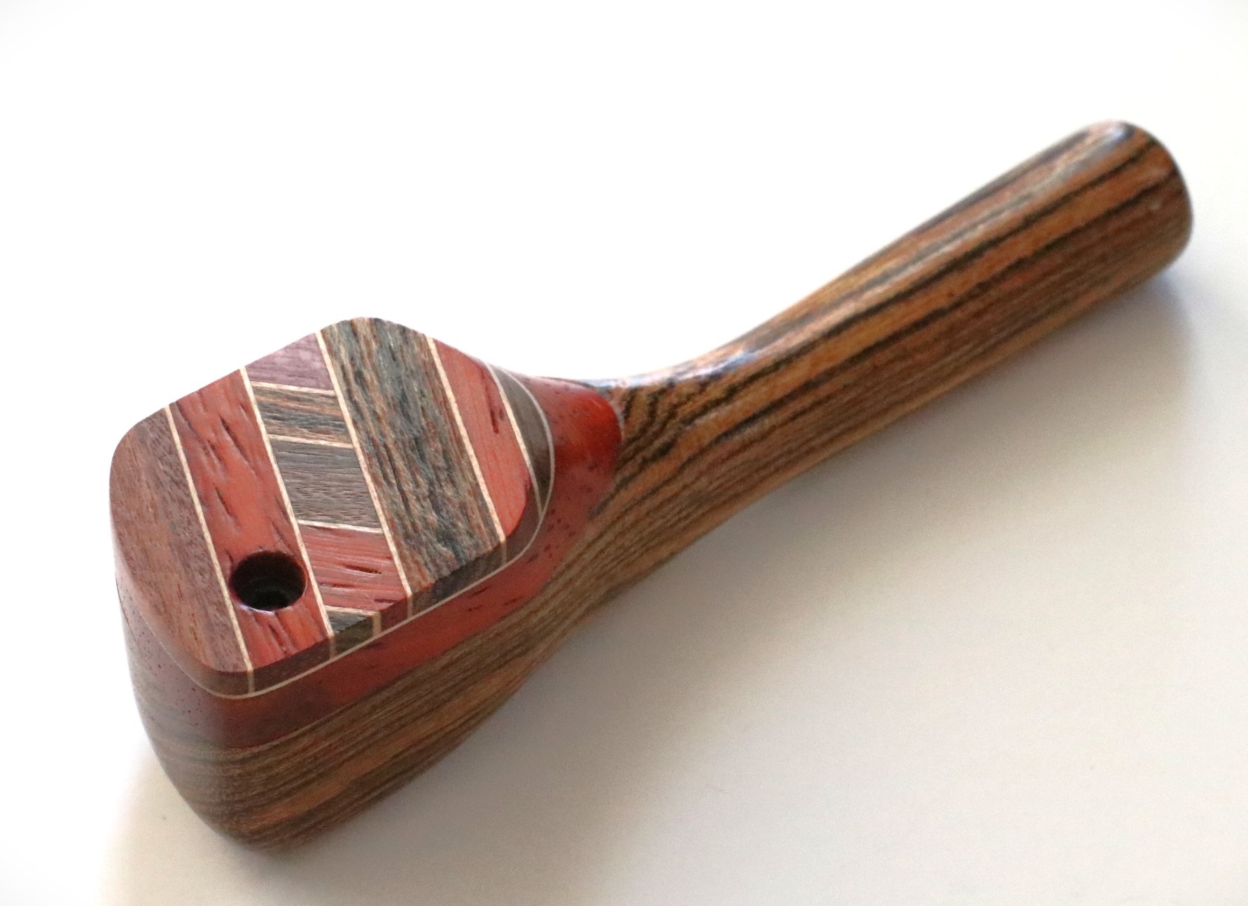 Exotic Wood Swivel Lid Pipe-TP26LT-4"-American Handcrafted Smoking Pipe - Crafted Wood Smoking Pipes