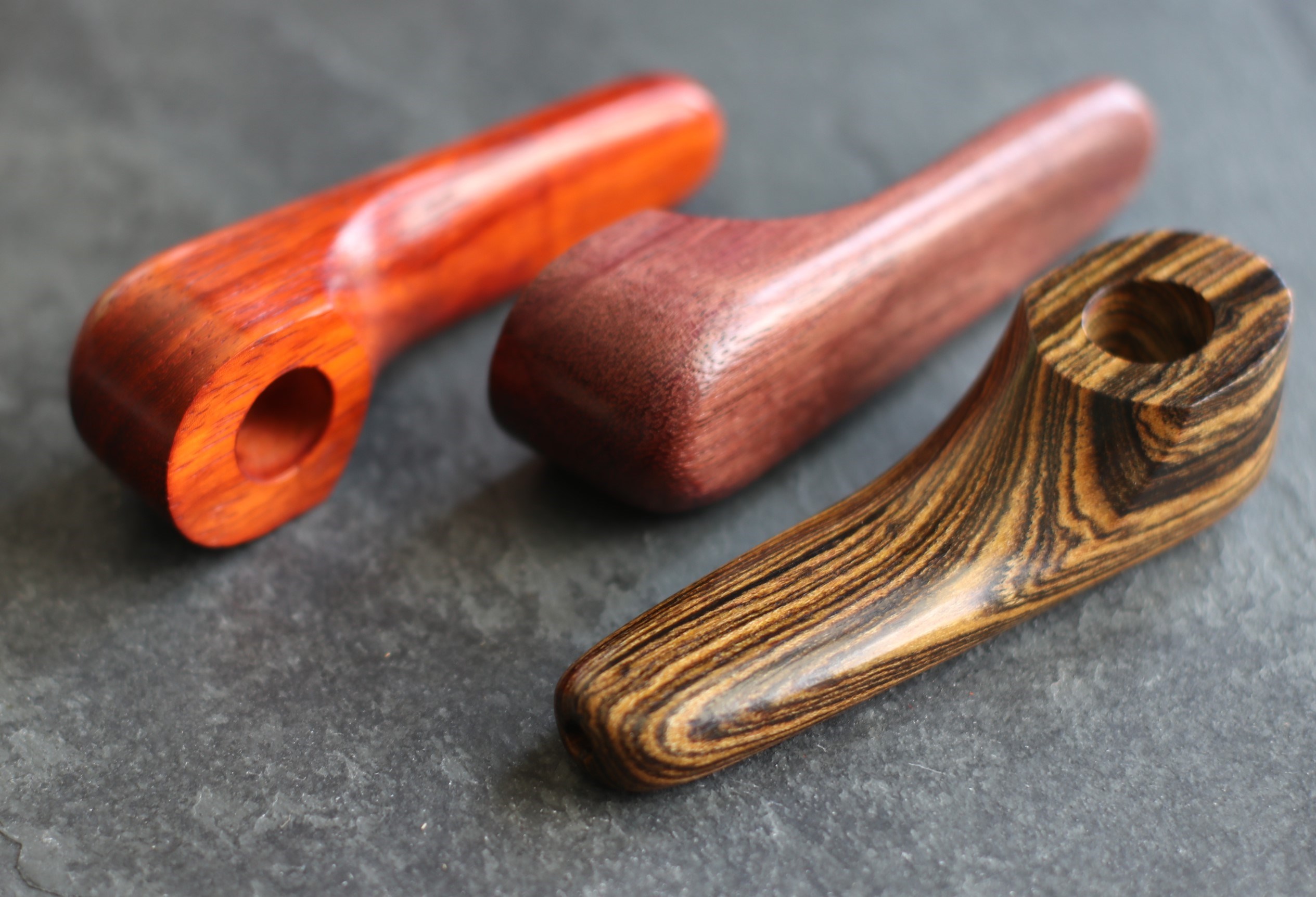 3.5" Exotic Wood Pipe-B46-American Handcrafted Smoking Pipe - Exotic Wood Pipe