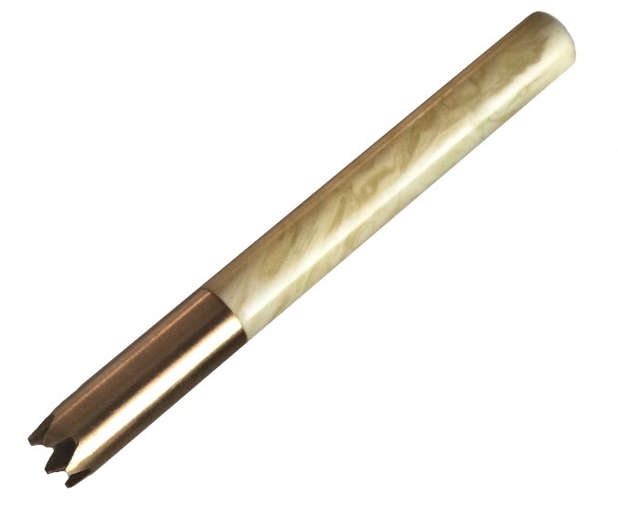 3" Brass One Hitter Pipes-Pearl - 3' Grinder TIp Brass Pipe