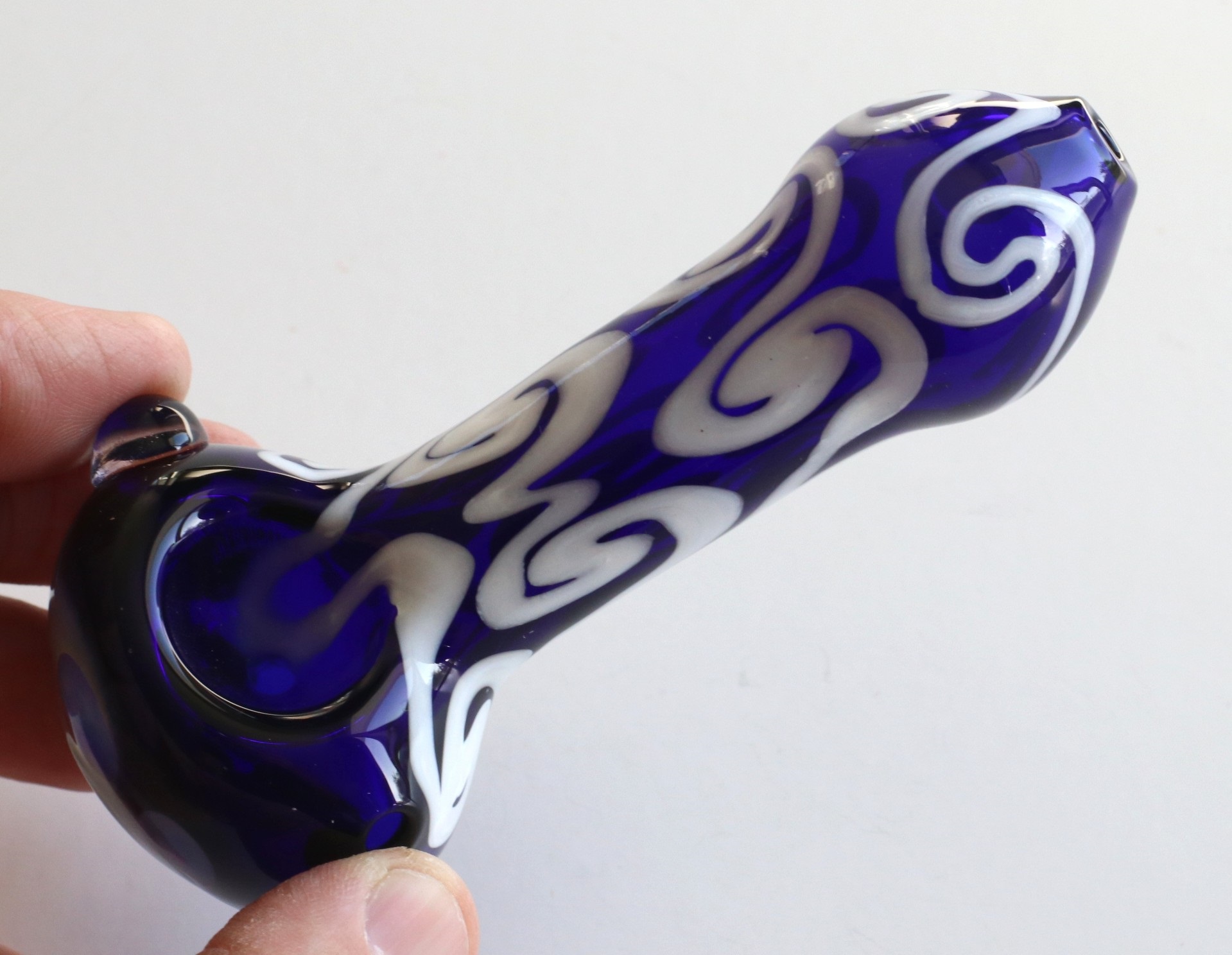 4" Glass Spoon Pipe by PRO 420-Blue - Blue Glass Spoon Pipe by PRO 420-On Sale!