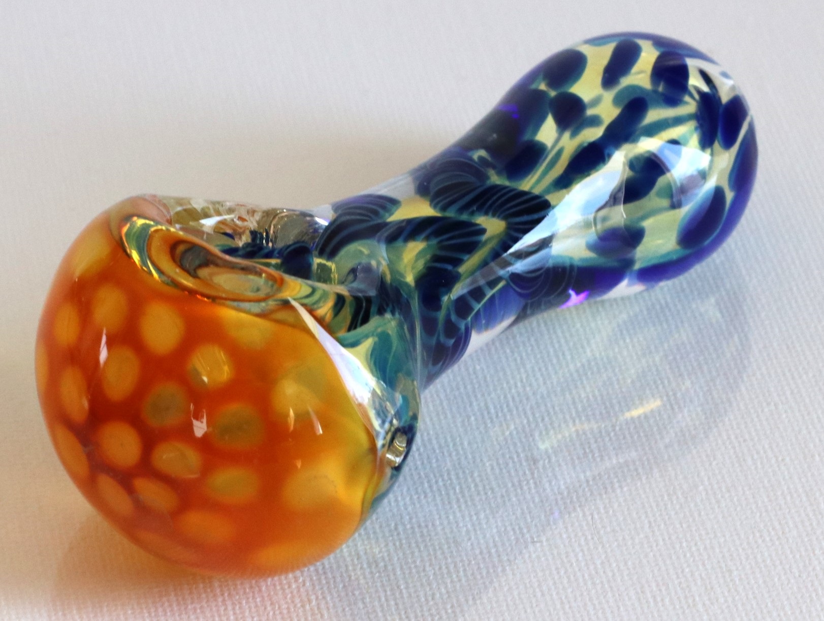 4" Glass Spoon Pipe- Snake Charmer 100mm - Glass Spoon Pipe