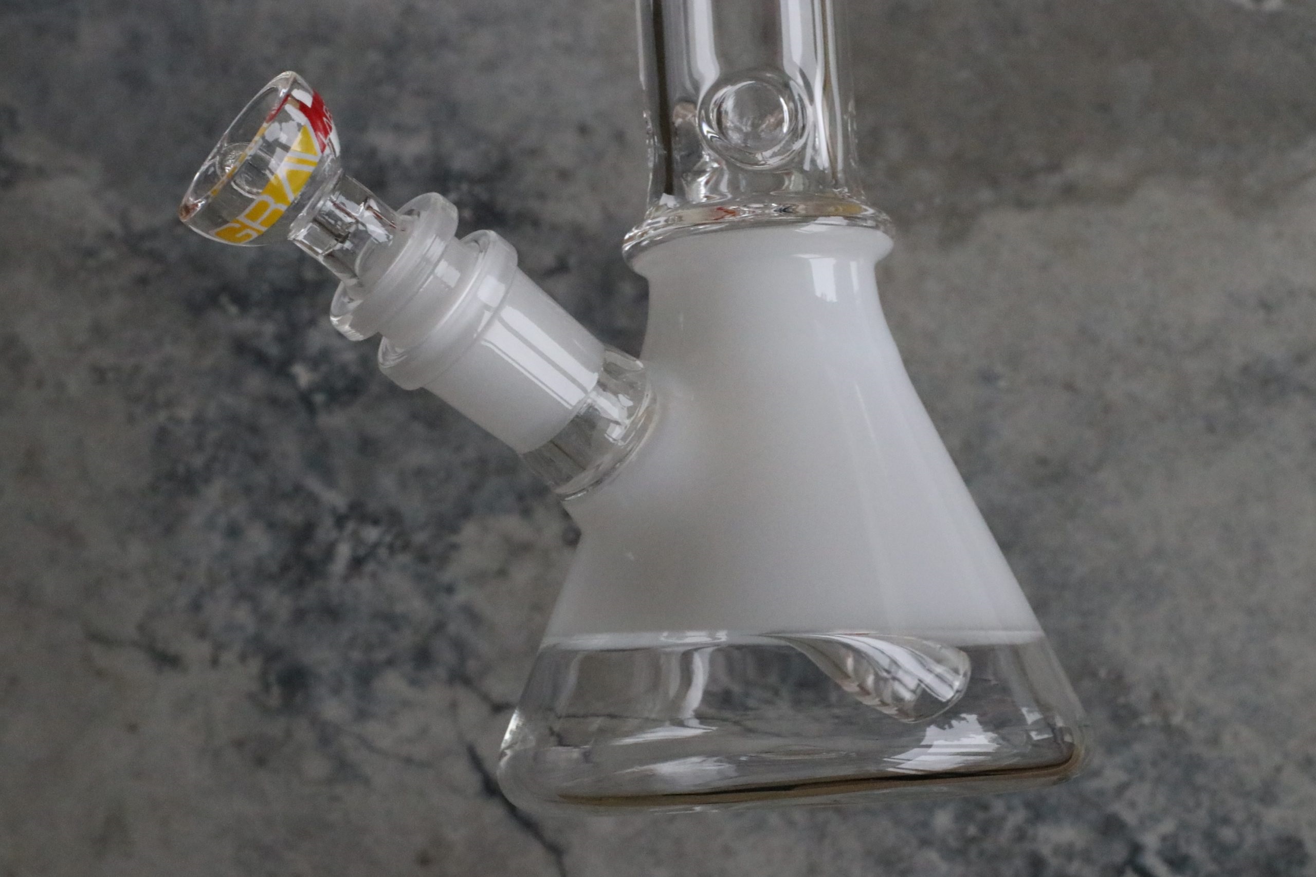 8" GRAV Glass Bong-Water Pipe-Downstem & Herb Slide-Pink/Black - PRO 420 Marijuana Stash Jars