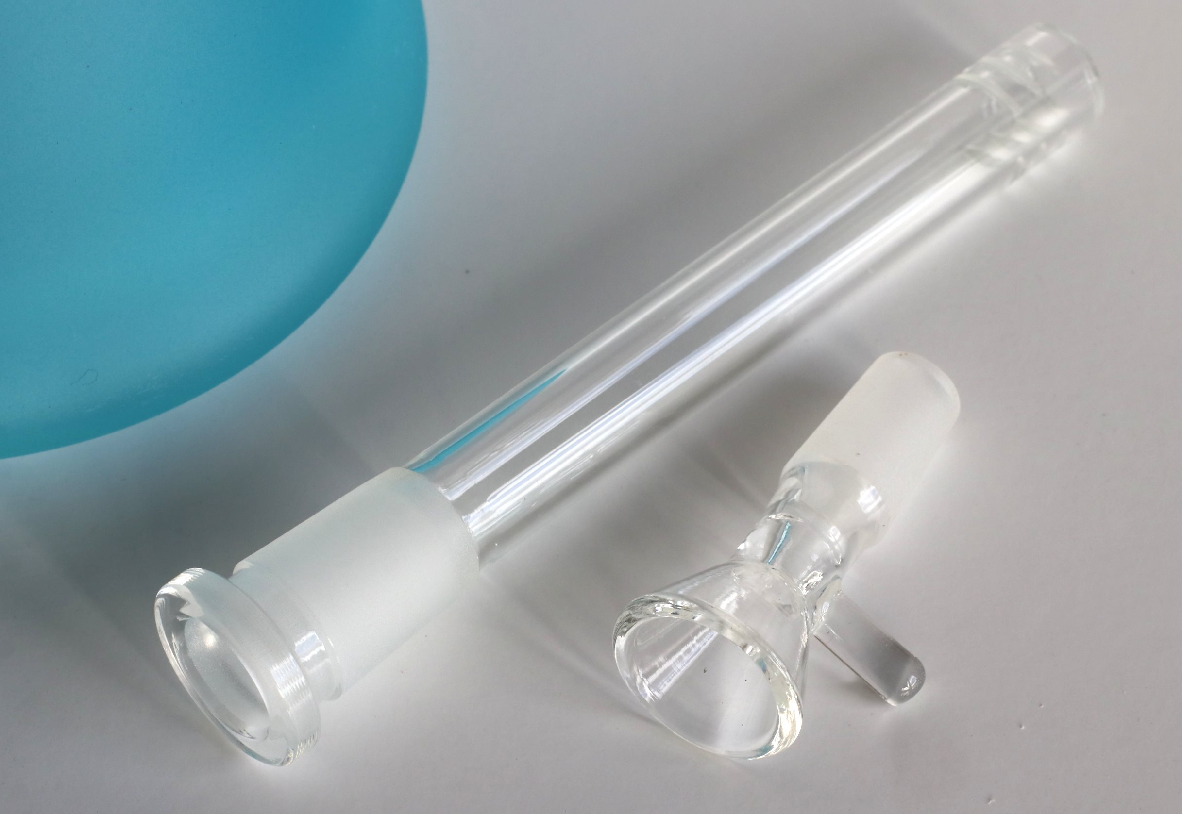 12" GRAV Frosted Glass Bong-Water Pipe-Downstem & Herb Slide-Blue Purple Fade Glow in the Dark - Grav Water Bong