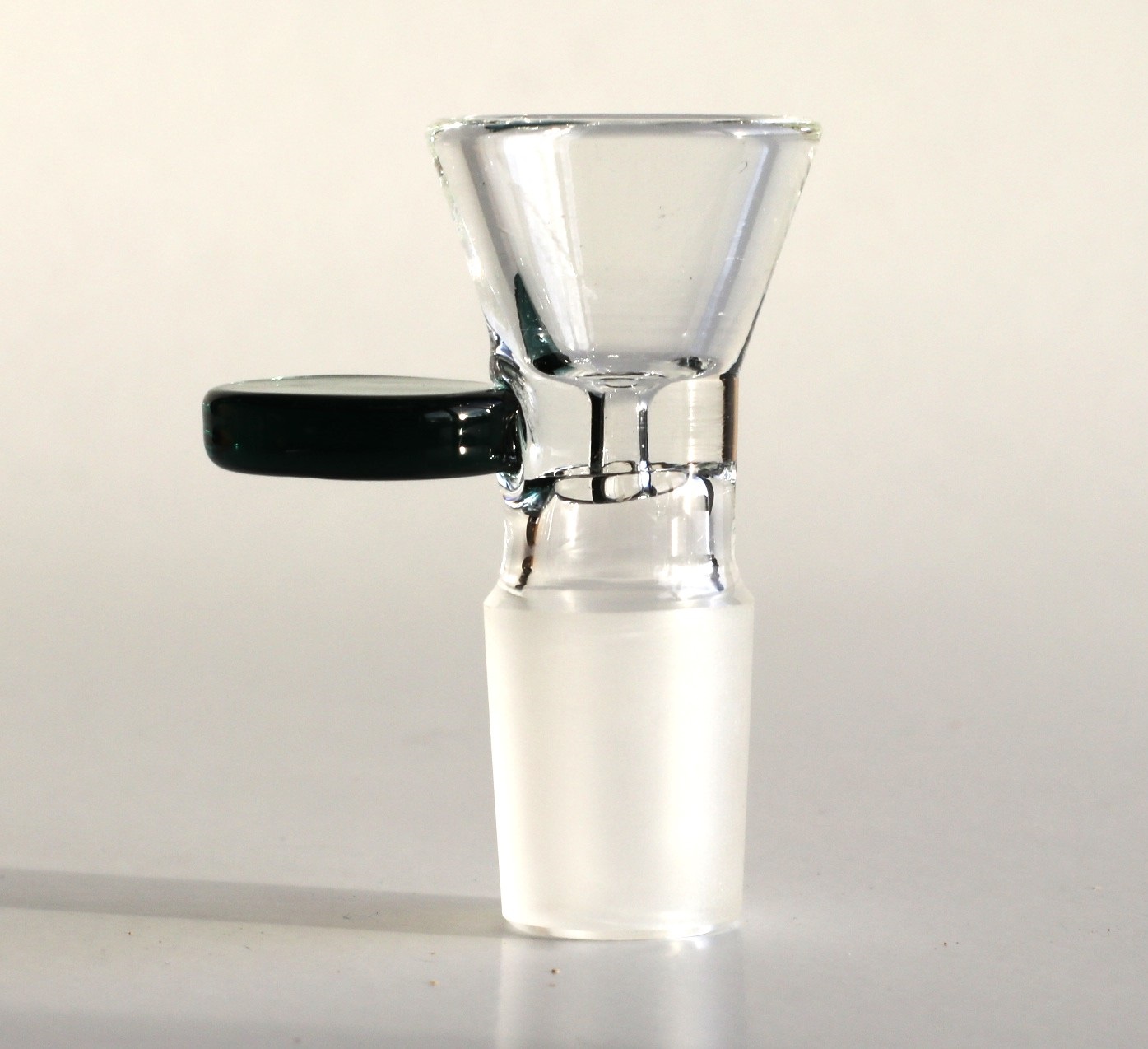 Glass Bowl Insert-18 mm- Frosted Male Bowl with Glass Handle - Glass Bowl Insert