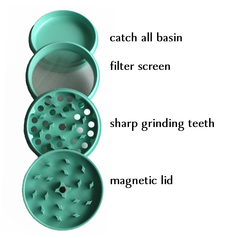 PRO 420 Ceramic Herb Grinder- 63mm Diameter-4 Piece Professional Herb & Marijuana Grinder - PRO 420 Herb Grinder