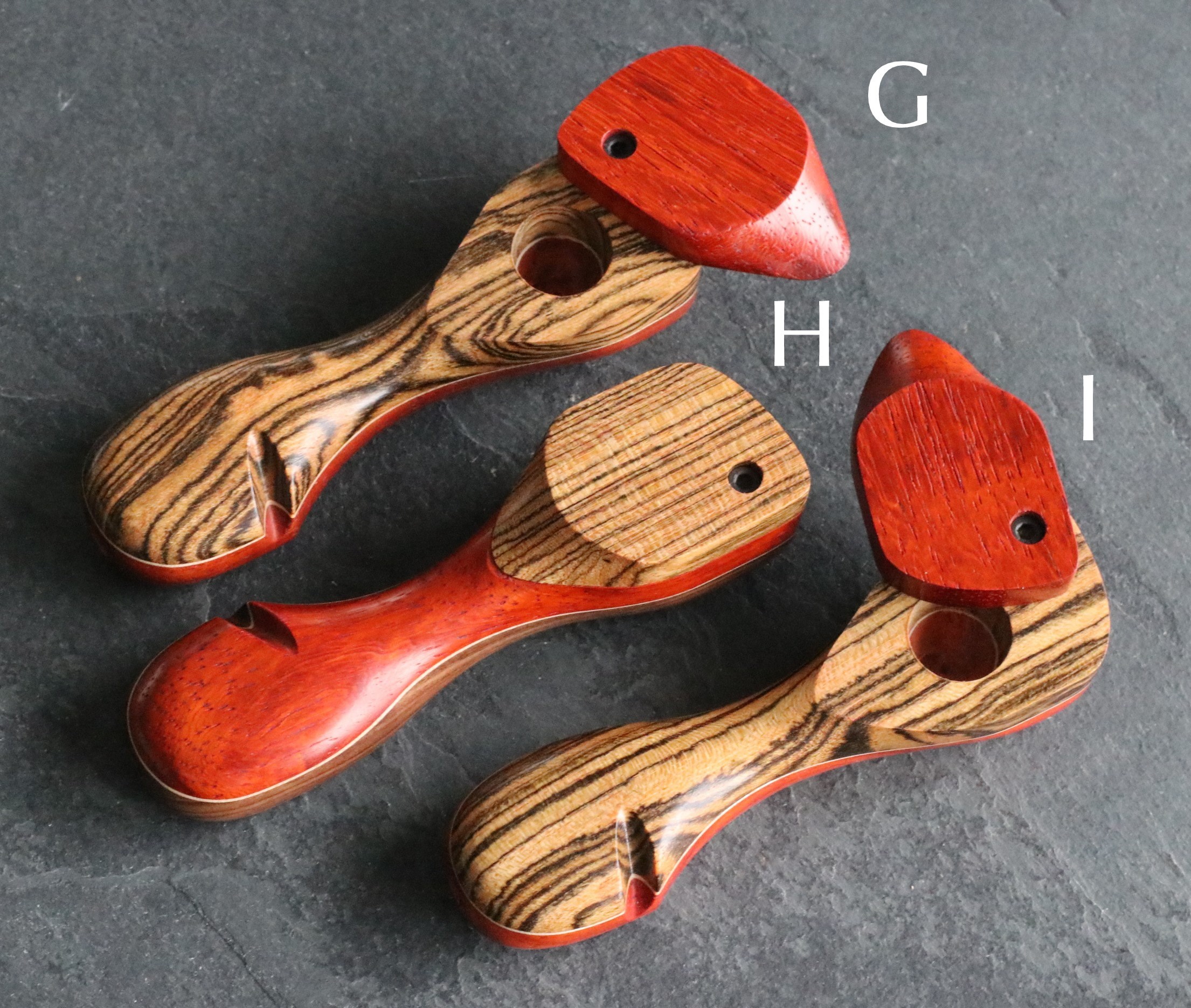 Exotic Wood Swivel Lid Pipe-TP43L-4"-American Handcrafted Smoking Pipe - Crafted Wood Smoking Pipes