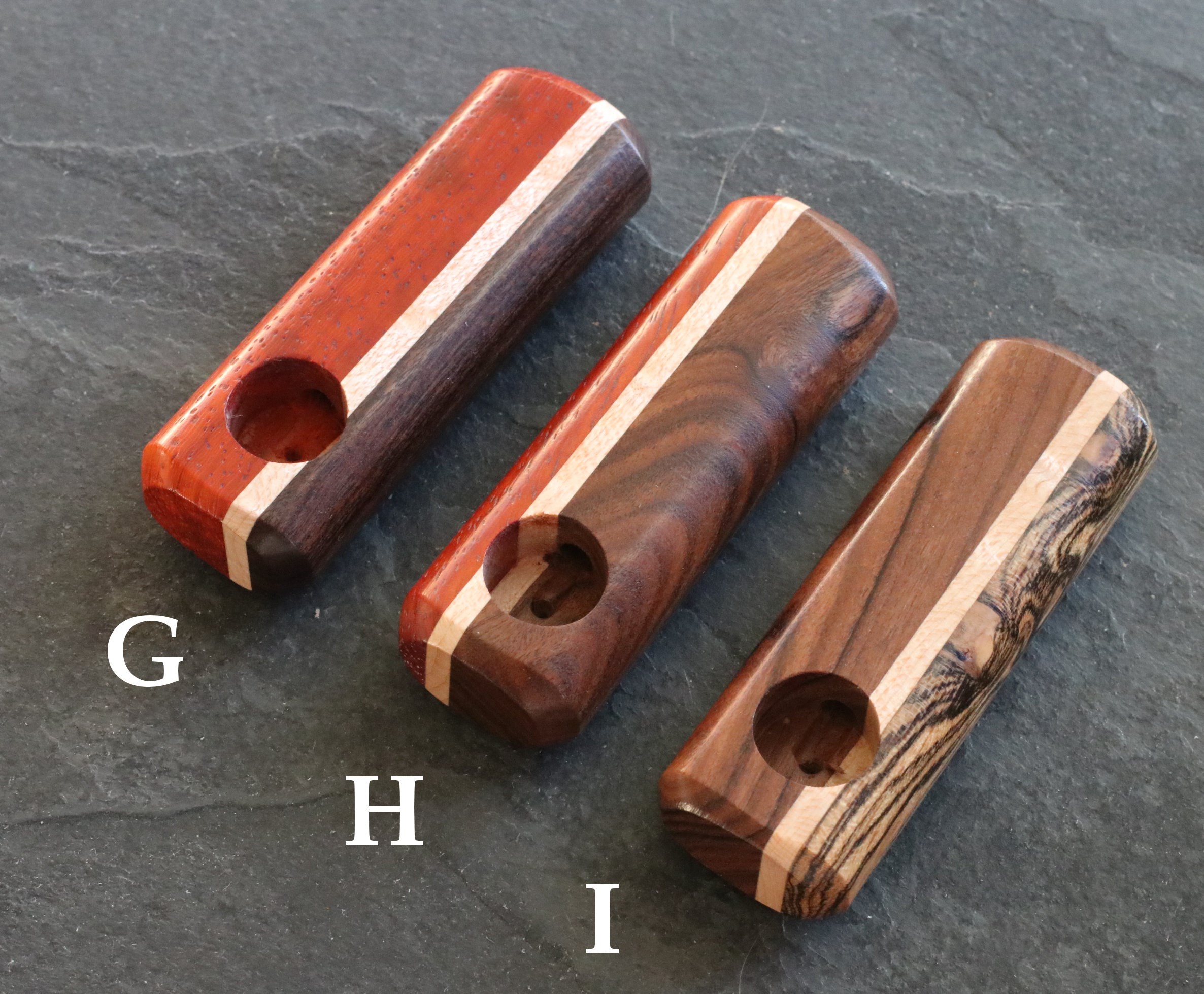 3" Exotic Wood Pipe-B18L-Handcrafted American Wood Pipe - Exotic Wood Pipe-Handcrafted in the USA