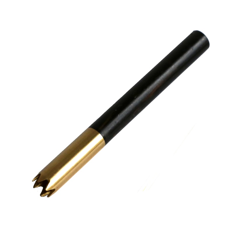 3" Grinder Tip Brass Pipes designed for 4" dugouts-Brass Tube/Wood Cover/Brass Poker included - Brass Grinder Tip Pipe