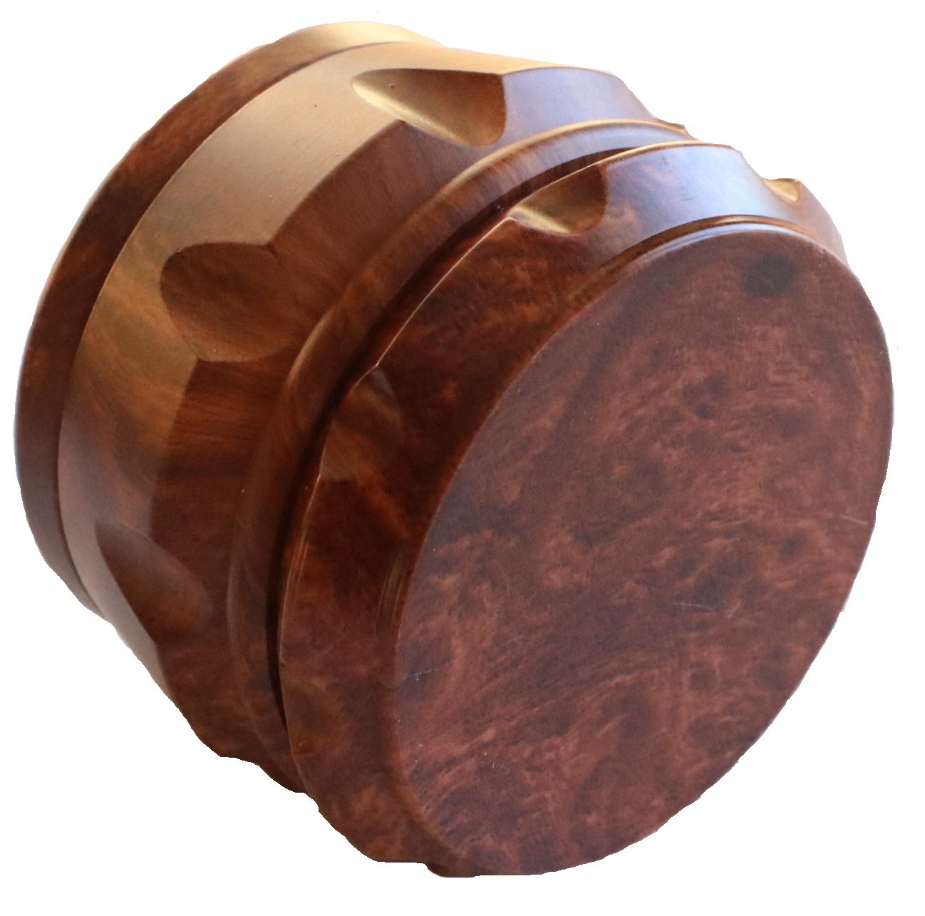 Herb Grinder & Exotic Wood Pipe-Perfect Gift for Smoker's - 4 Piece Herb Grinder