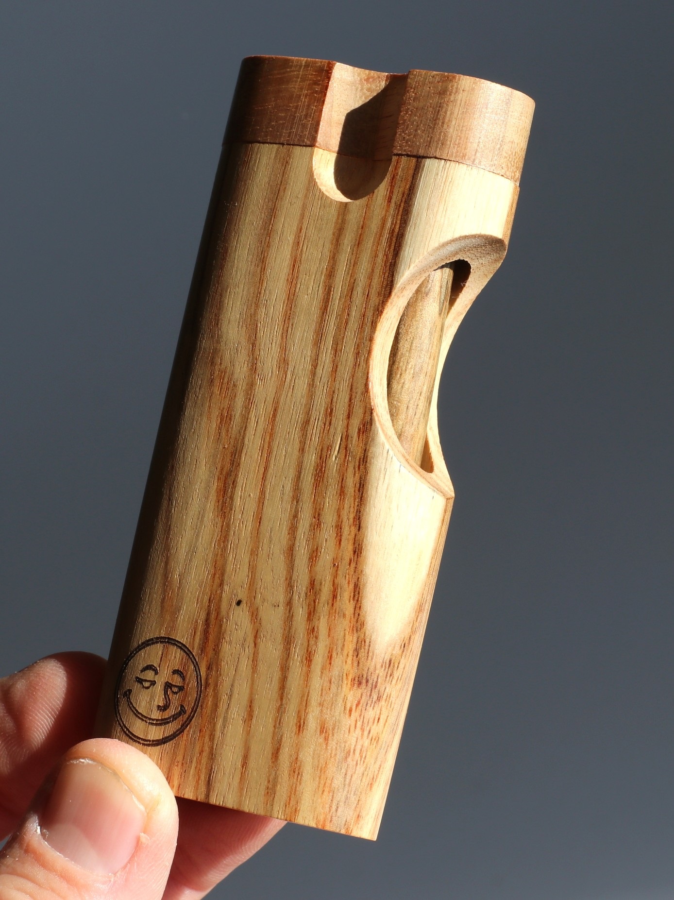 4" Zebra Swivel Lid Dugout & One hitter pipe-American Made by Better Life-Locking Lid - Swivel Lid Cutaway Dugout by Better Life