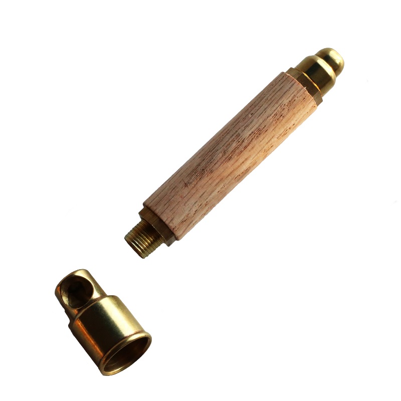 American Hit Squad Wood & Brass Smoking Pipe-American Made-Built to last a lifetime - Brass and Wood Heavy Duty Pipe